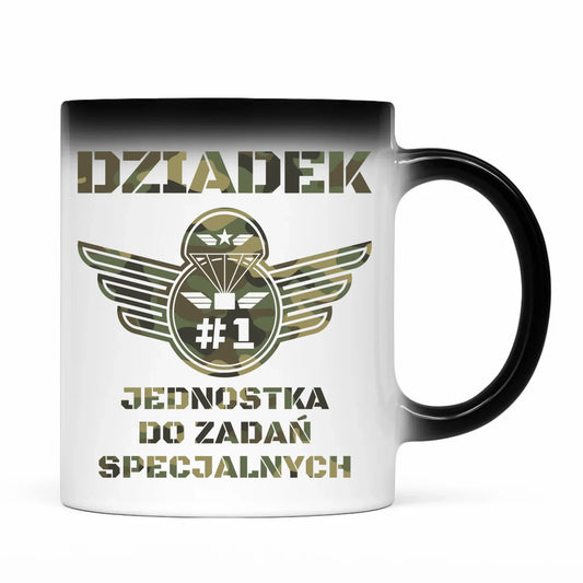Kubek magiczny dla dziadka - Dziadek jednostka do zadań specjalnych D31 - StoryCups.pl