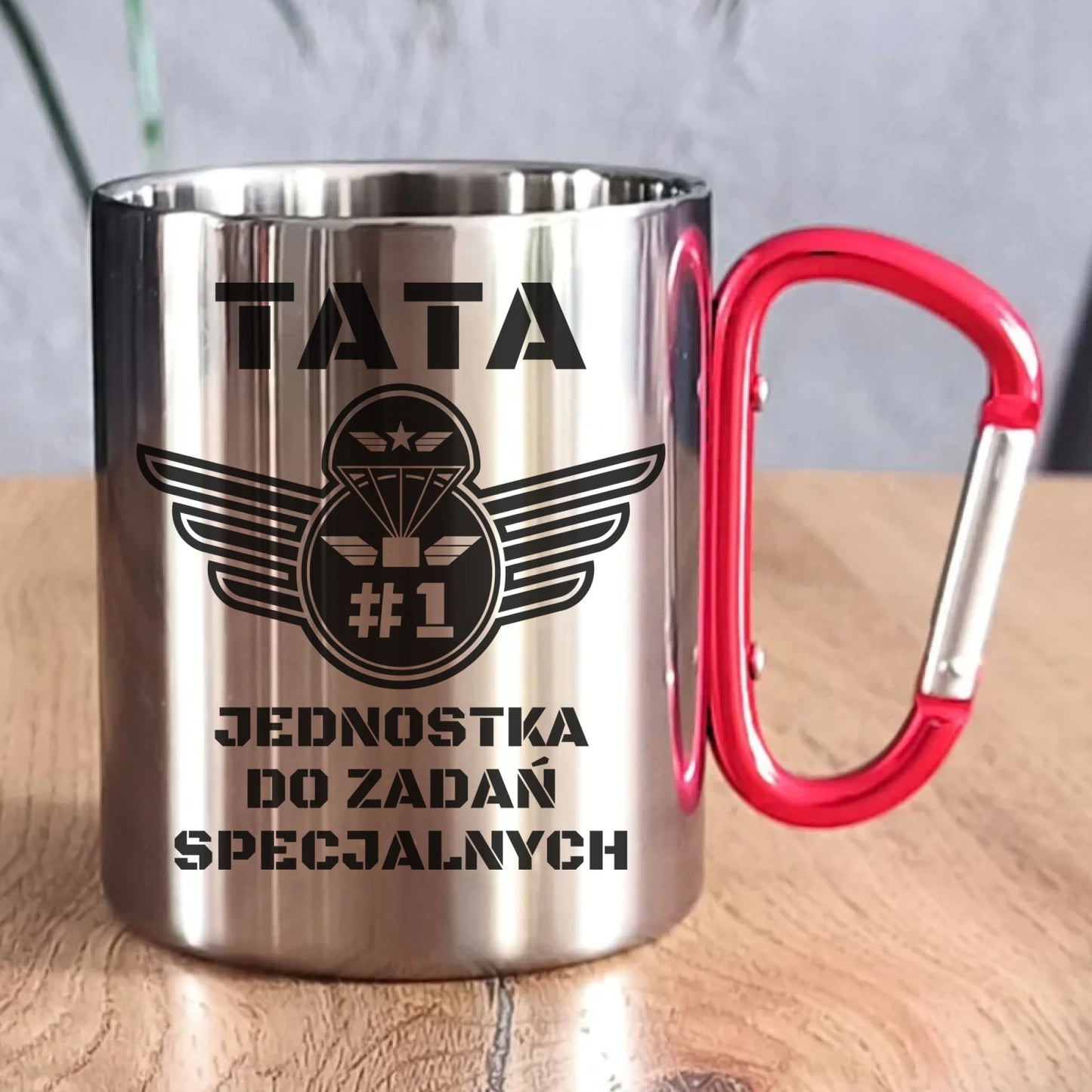 Kubek metalowy dla taty - Tata jednostka do zadań specjalnych DT42 - StoryCups.pl