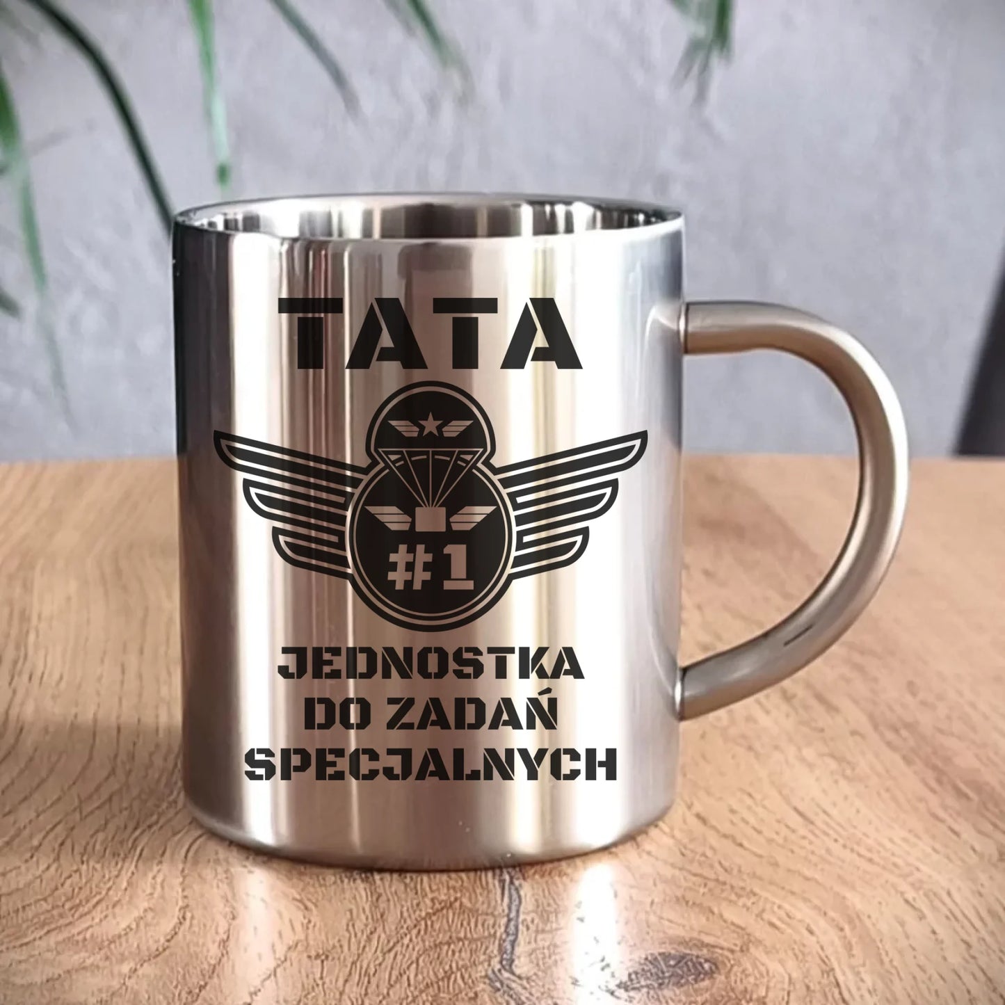 Kubek metalowy dla taty - Tata jednostka do zadań specjalnych DT42 - StoryCups.pl