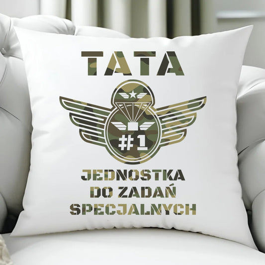 Poduszka dla taty - Tata jednostka do zadań specjalnych DT42 - StoryCups.pl
