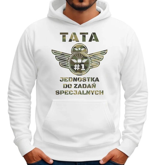 Bluza z kapturem dla taty - Tata jednostka do zadań specjalnych DT42 - StoryCups.pl