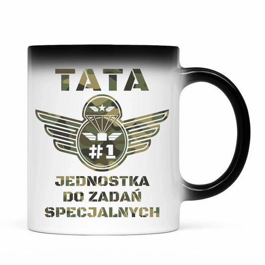 Kubek magiczny dla taty - Tata jednostka do zadań specjalnych DT42 - StoryCups.pl