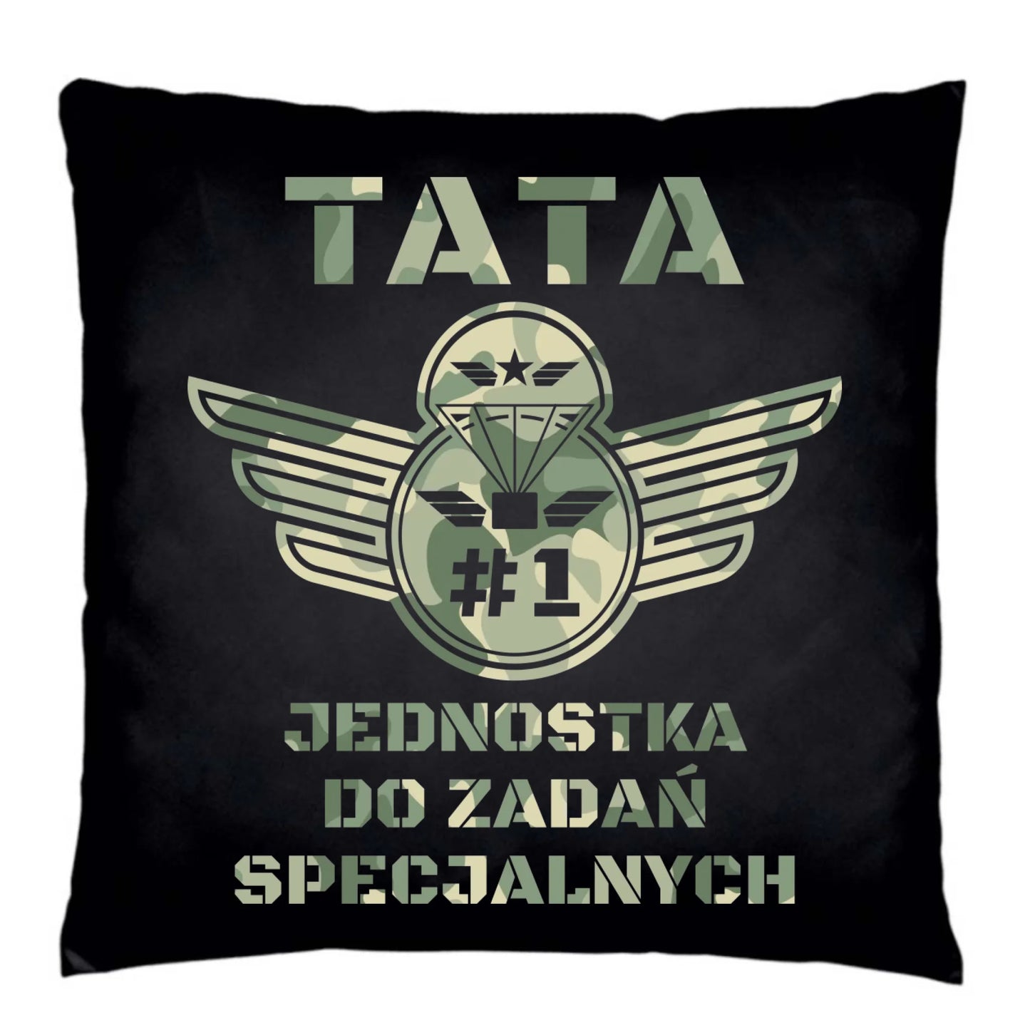 Poduszka dekoracyjna dla taty - Tata jednostka do zadań specjalnych DT42 - StoryCups.pl