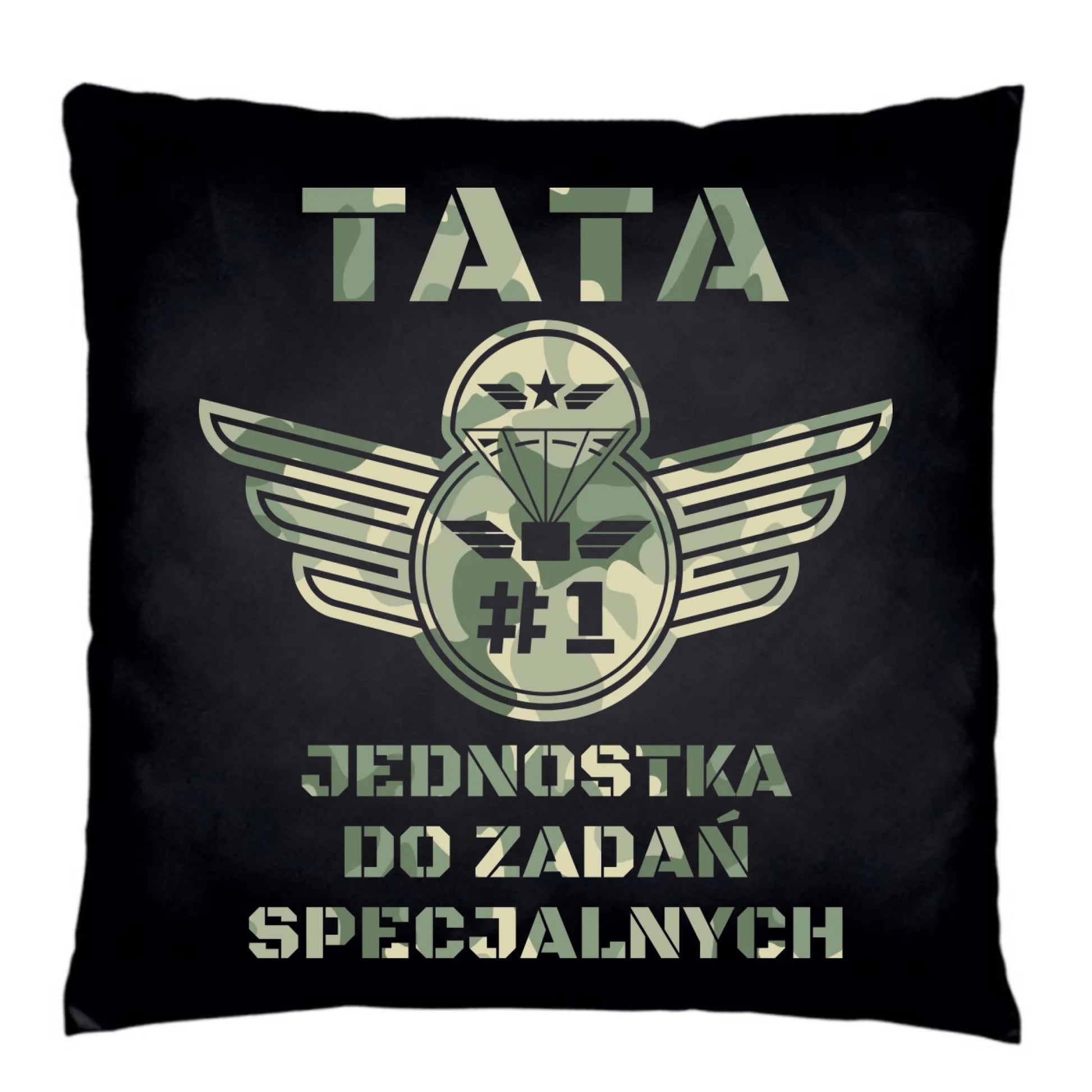Poduszka dekoracyjna dla taty - Tata jednostka do zadań specjalnych DT42 - StoryCups.pl