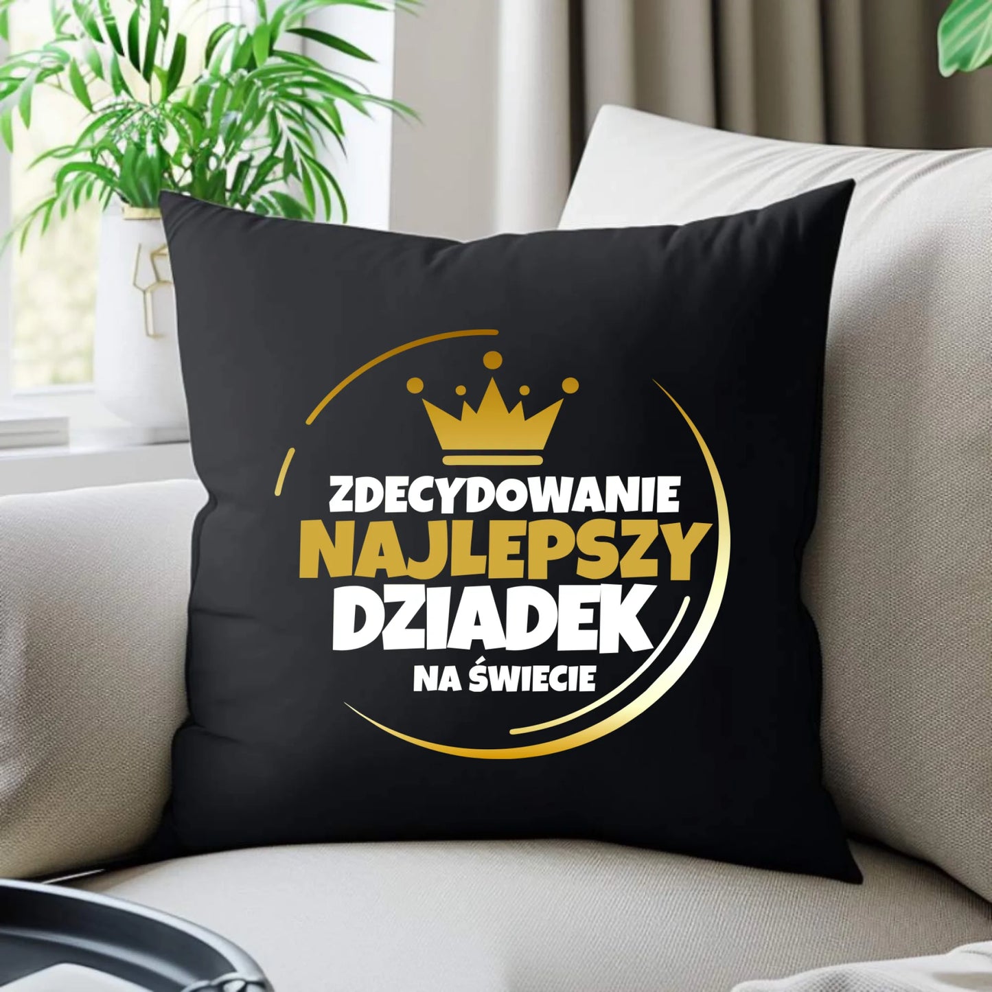Poduszka dekoracyjna dla dziadka - Zdecydowanie najlepszy dziadek D32 - StoryCups.pl
