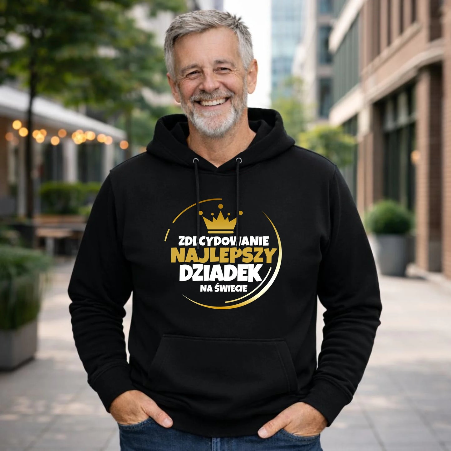 Bluza z kapturem dla dziadka - Zdecydowanie najlepszy dziadek D32 - StoryCups.pl