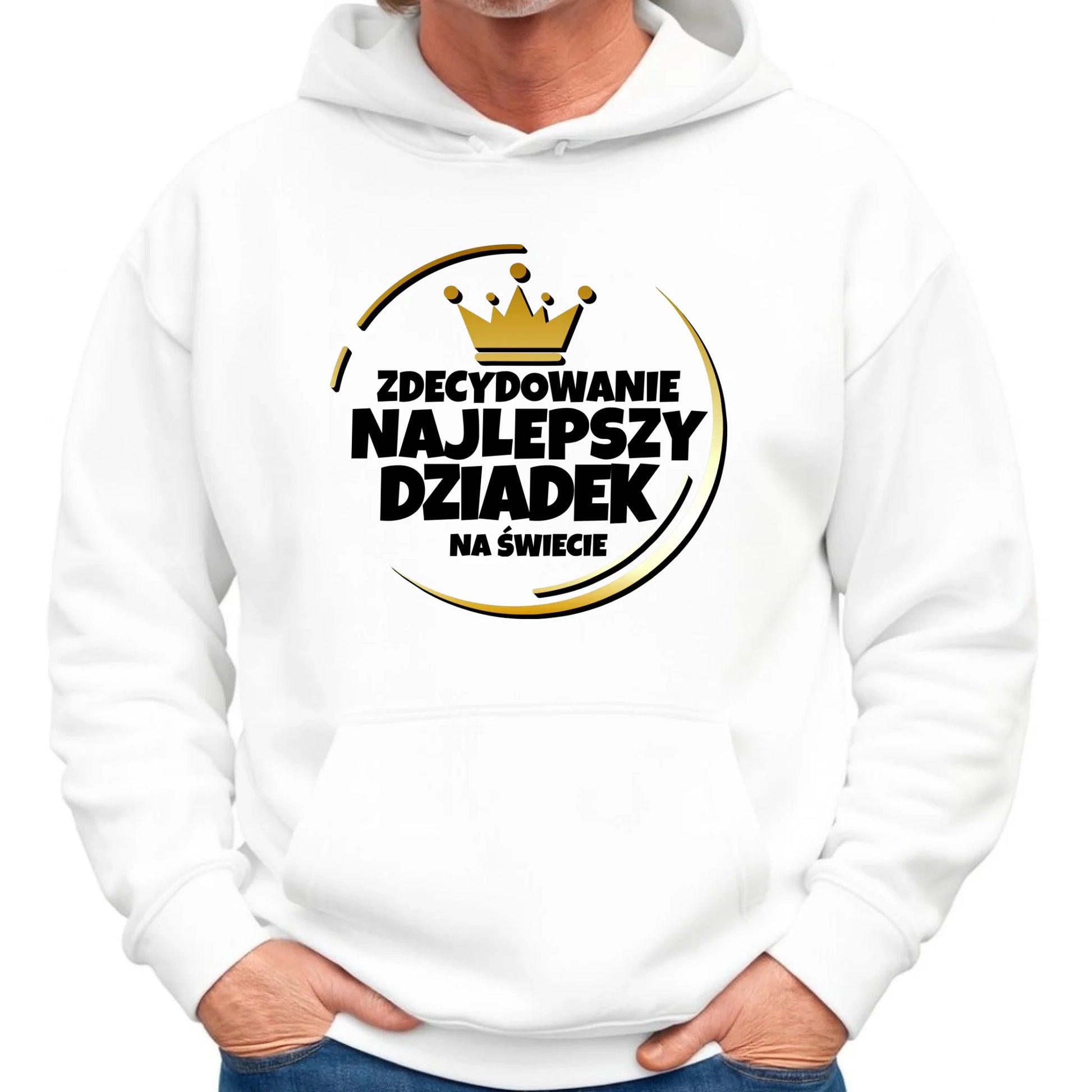 Bluza z kapturem dla dziadka - Zdecydowanie najlepszy dziadek D32 - StoryCups.pl