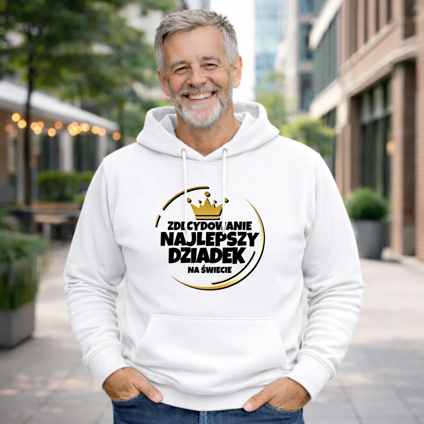 Bluza z kapturem dla dziadka - Zdecydowanie najlepszy dziadek D32 - StoryCups.pl