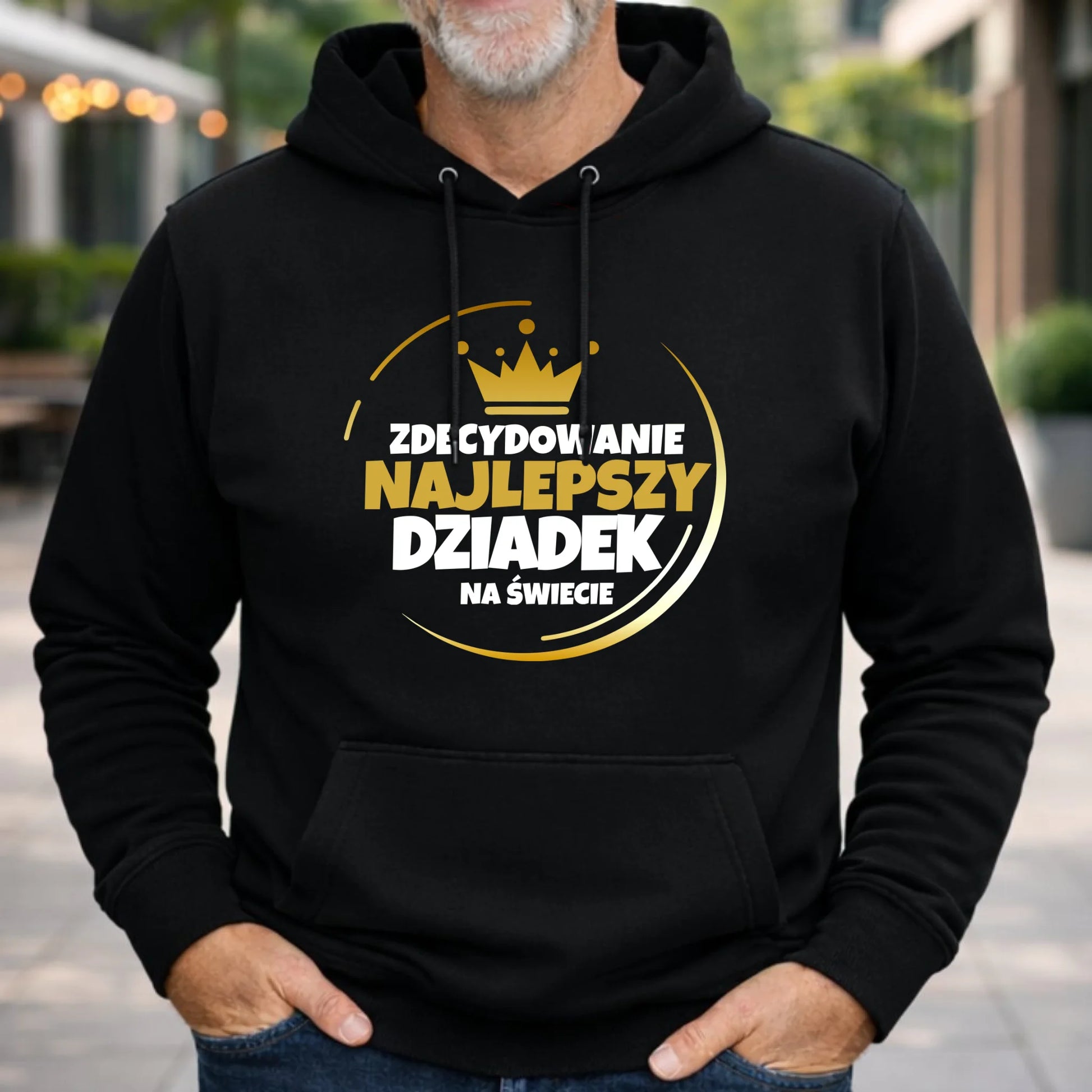 Bluza z kapturem dla dziadka - Zdecydowanie najlepszy dziadek D32 - StoryCups.pl
