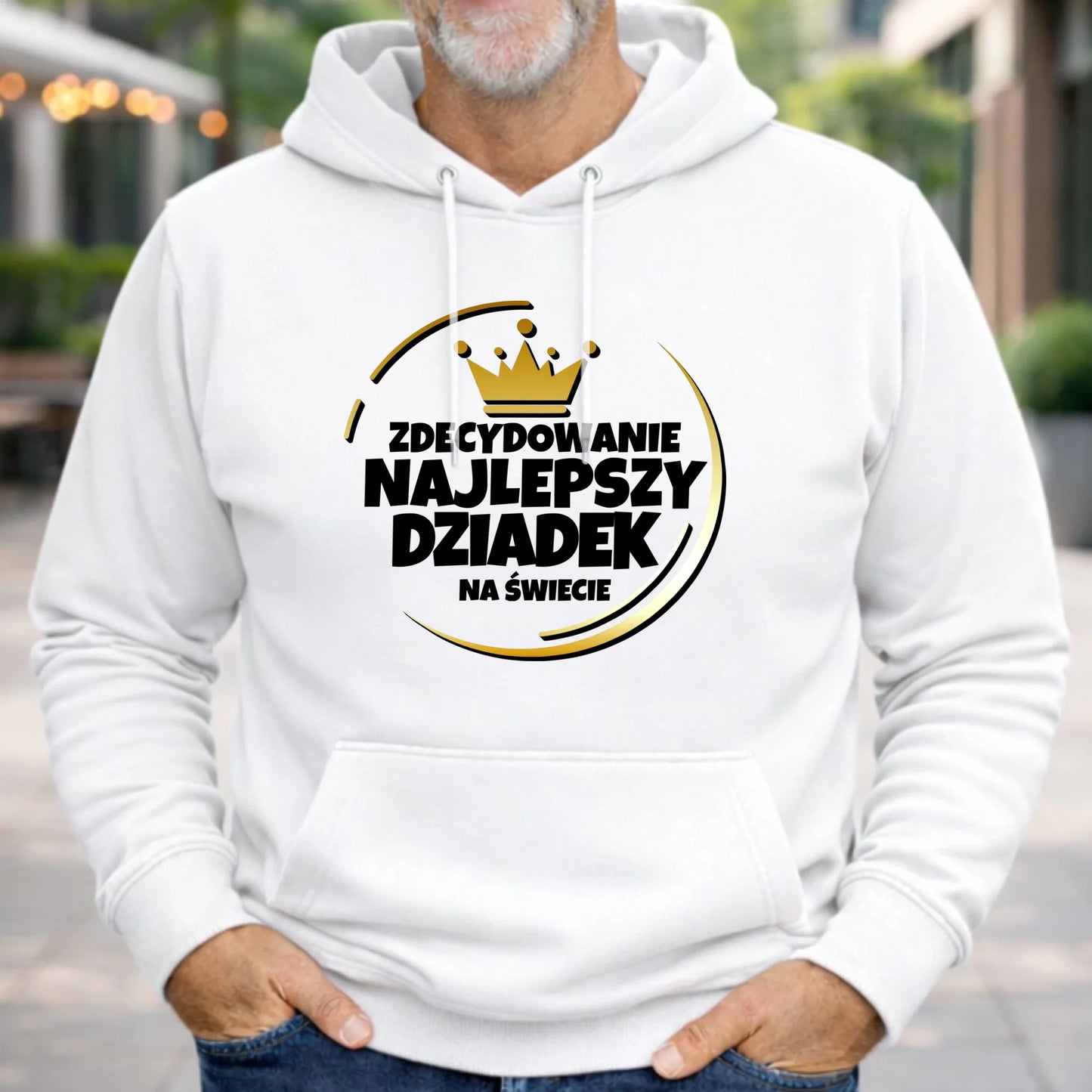 Bluza z kapturem dla dziadka - Zdecydowanie najlepszy dziadek D32 - StoryCups.pl