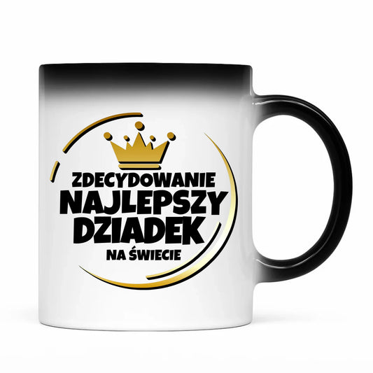 Kubek magiczny dla dziadka - Zdecydowanie najlepszy dziadek D32 - StoryCups.pl