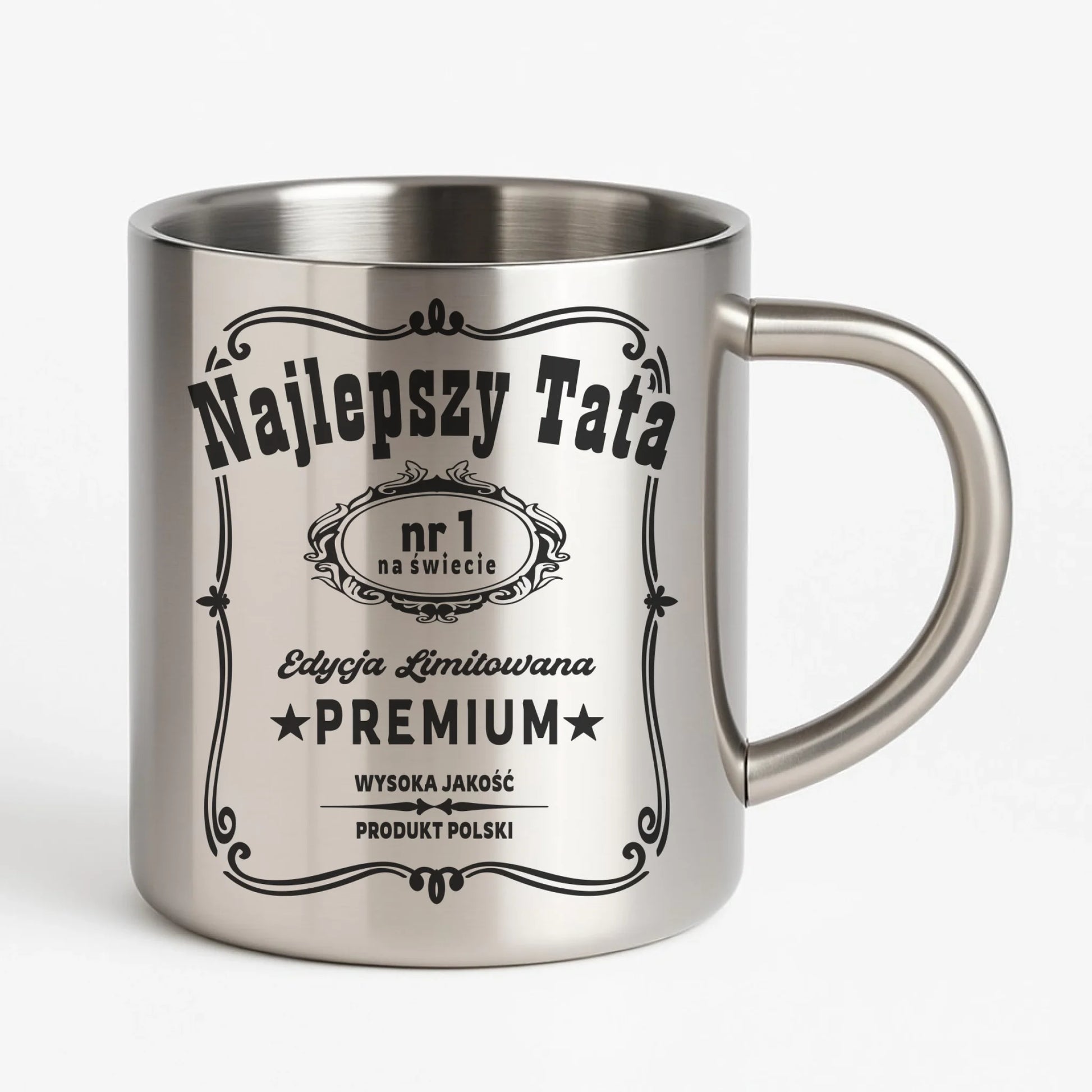 Kubek metalowy dla taty - Najlepszy tata edycja limitowana DT32 - StoryCups.pl