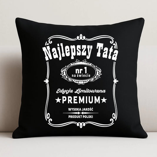 Poduszka dekoracyjna dla taty - Najlepszy tata edycja limitowana DT32 - StoryCups.pl
