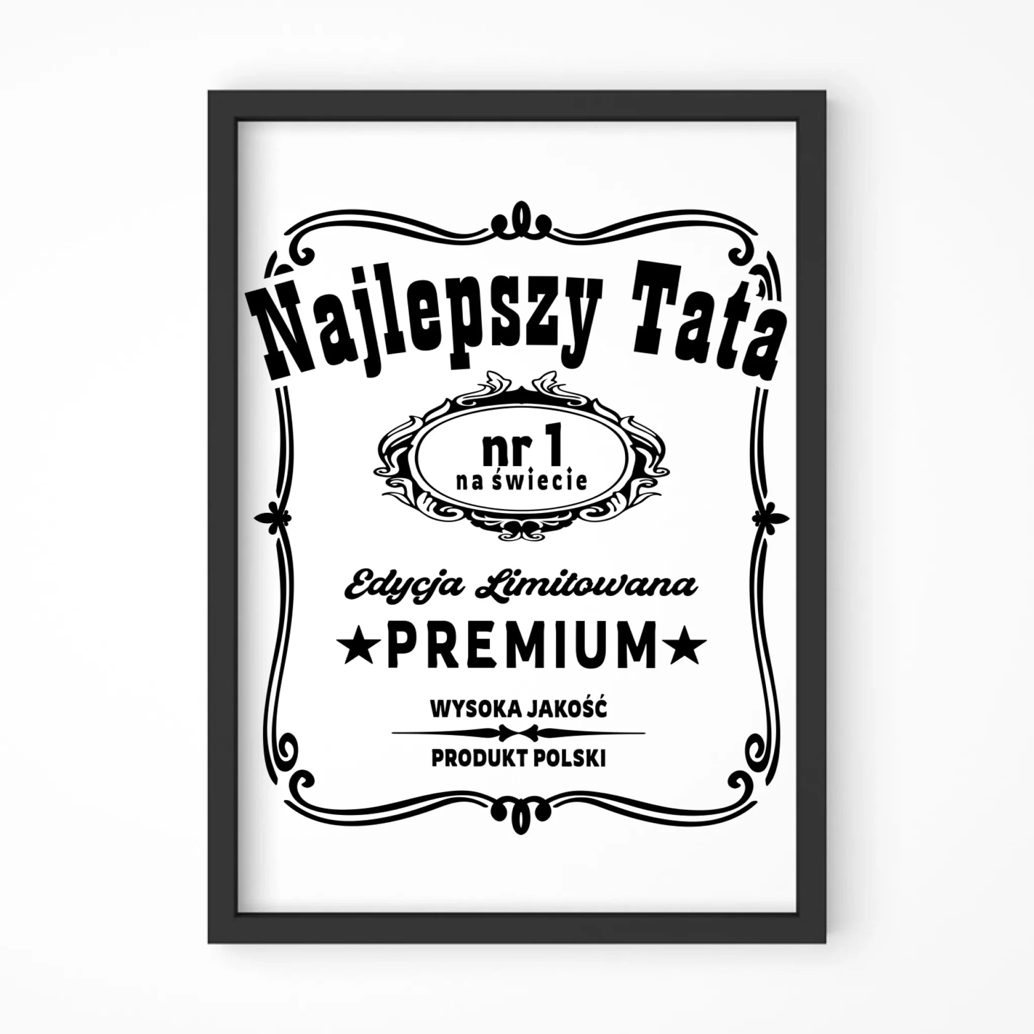 Plakat w ramie dla taty - Najlepszy tata edycja limitowana DT32 - StoryCups.pl