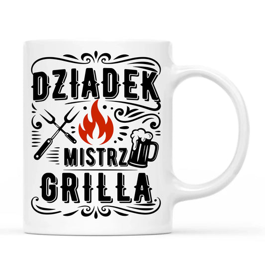 Kubek dla dziadka - Dziadek mistrz grilla D33 - StoryCups.pl