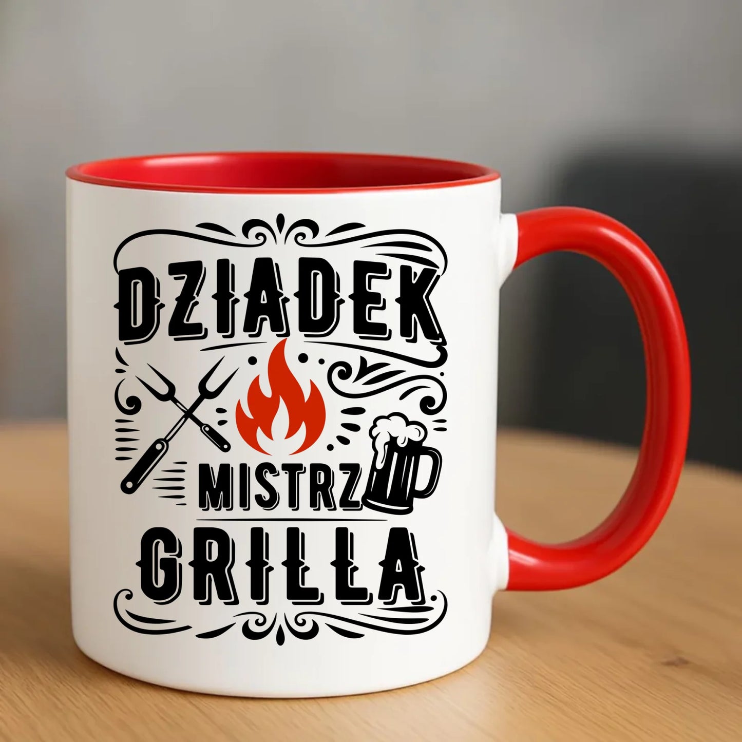 Kubek dla dziadka - Dziadek mistrz grilla D33 - StoryCups.pl