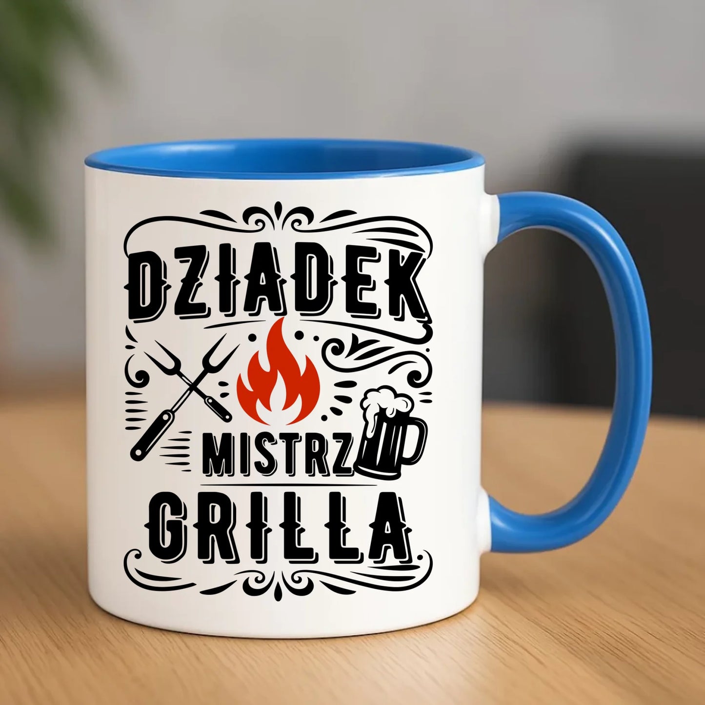 Kubek dla dziadka - Dziadek mistrz grilla D33 - StoryCups.pl