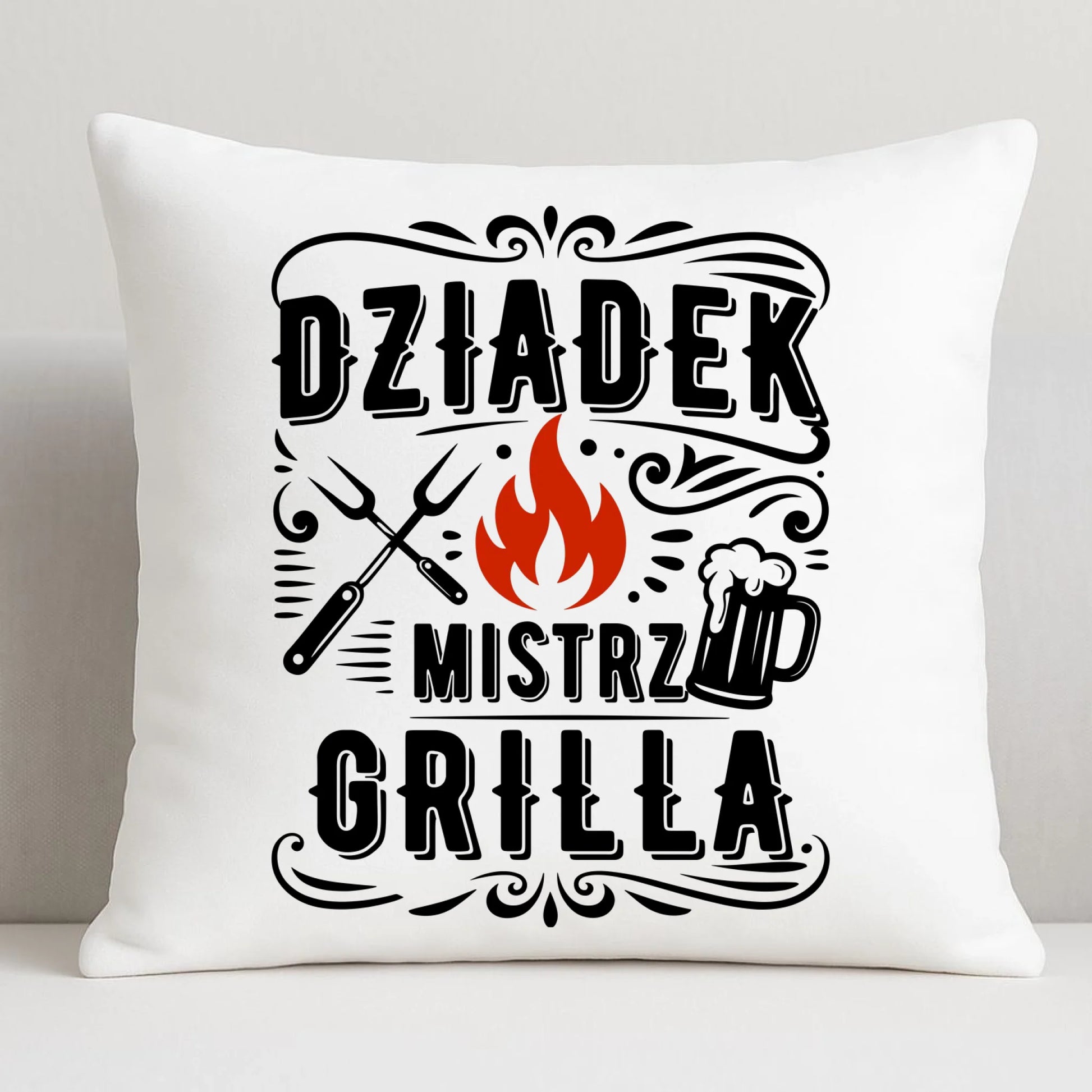 Poduszka dla dziadka - Dziadek mistrz grilla D33 - StoryCups.pl