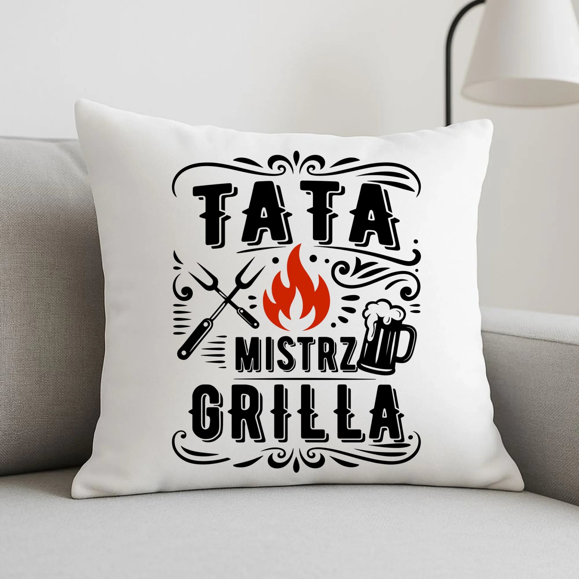 Poduszka dla taty - Tata mistrz grilla DT53 - StoryCups.pl