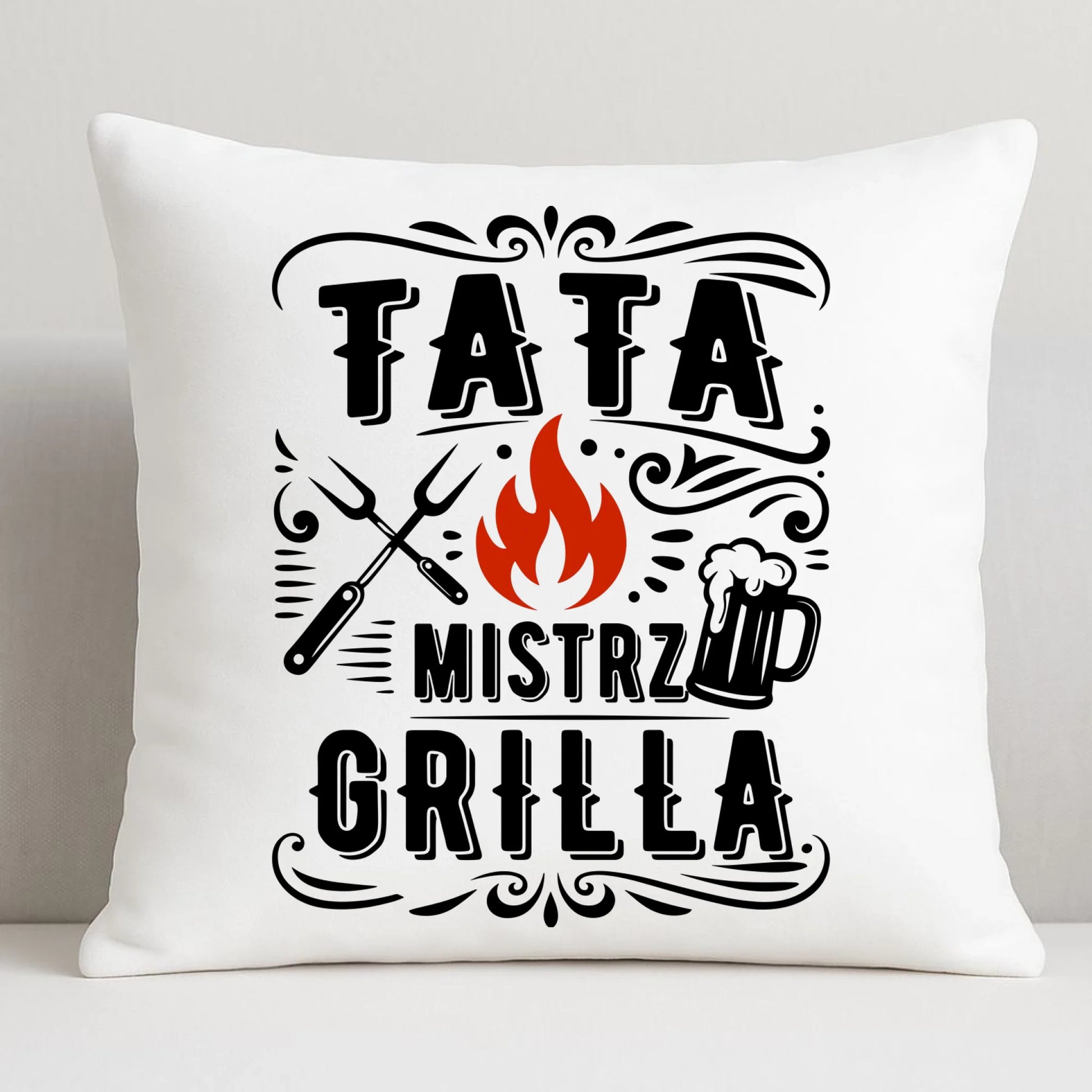 Poduszka dla taty - Tata mistrz grilla DT53 - StoryCups.pl
