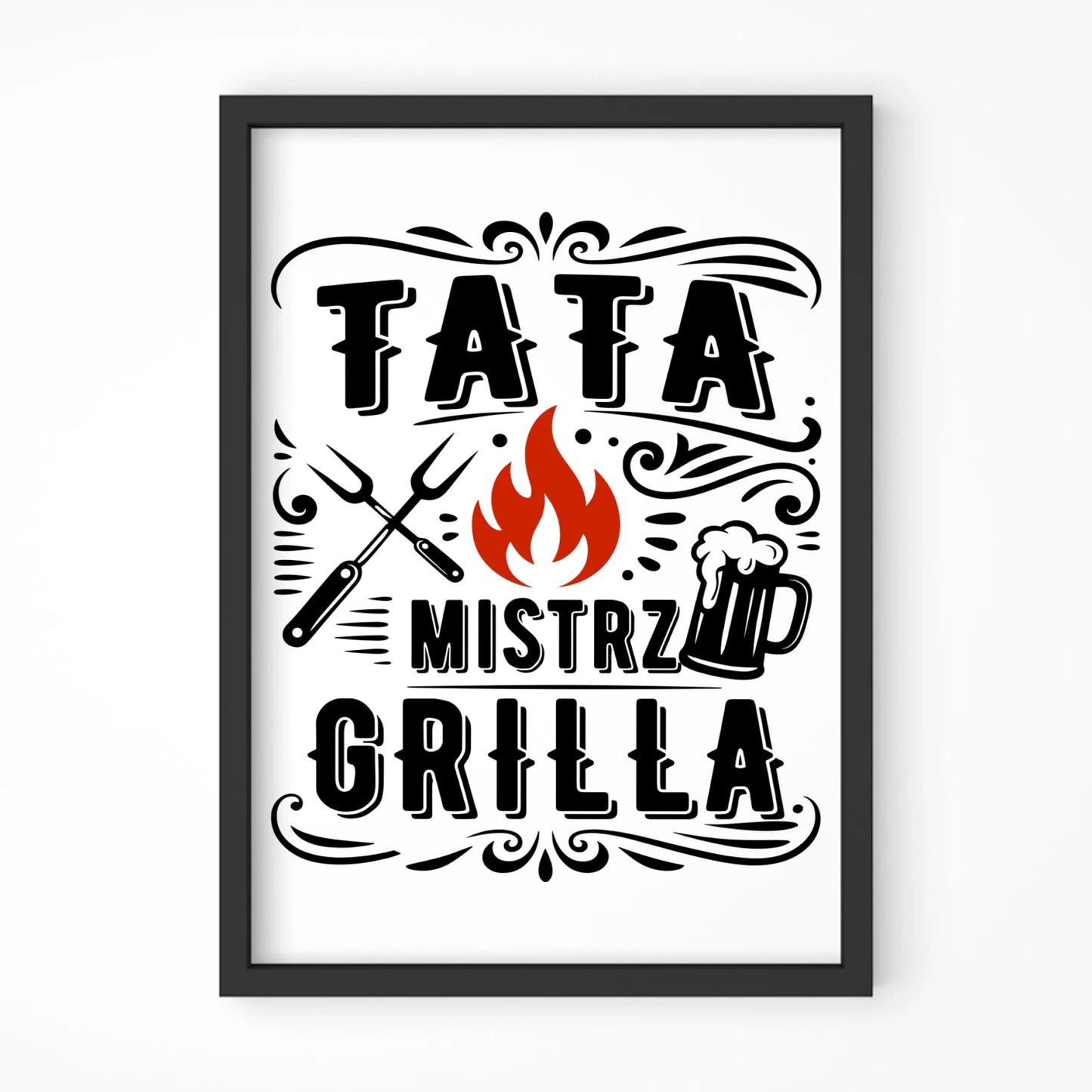 Plakat w ramie dla taty - Tata mistrz grilla DT53 - StoryCups.pl