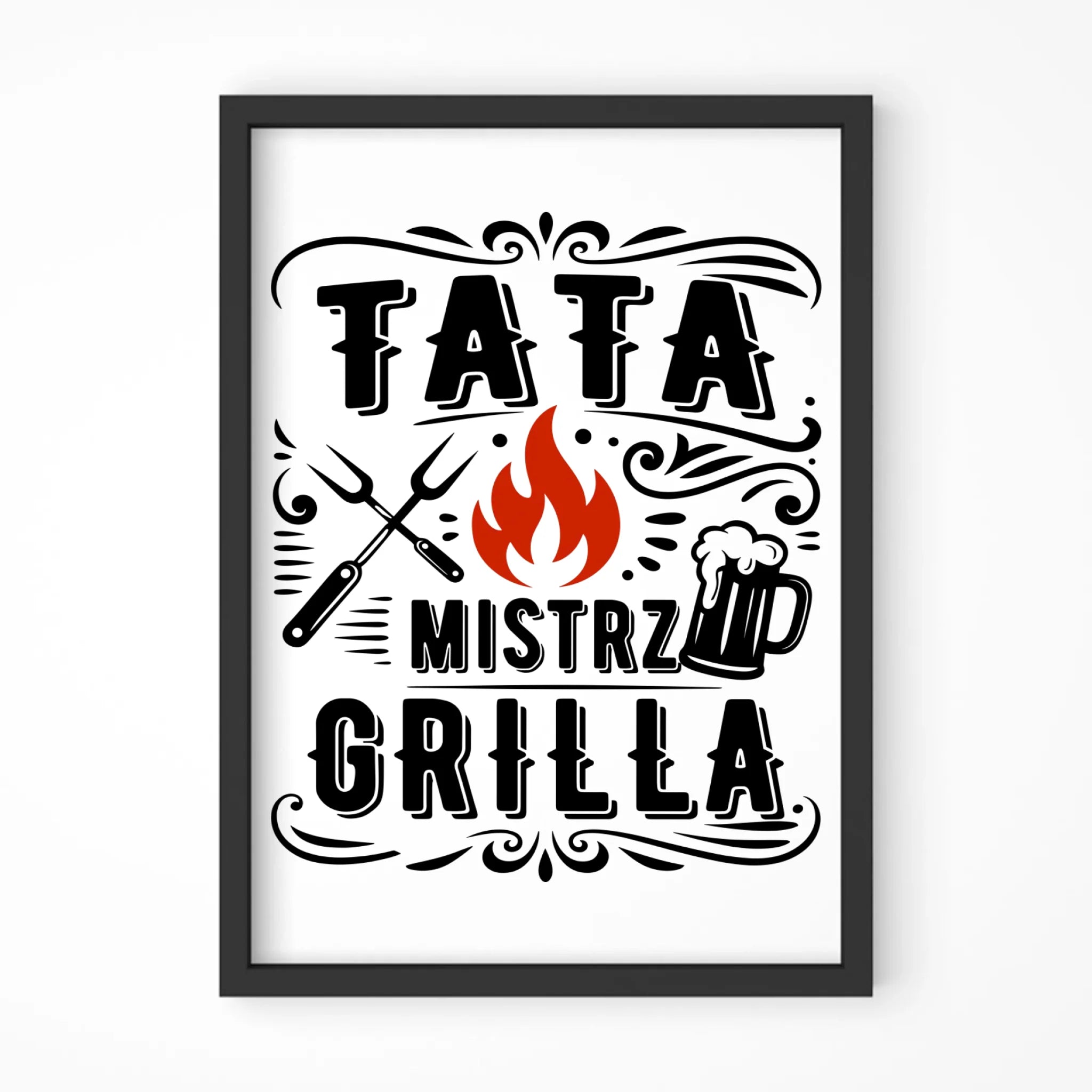 Plakat w ramie dla taty - Tata mistrz grilla DT53 - StoryCups.pl