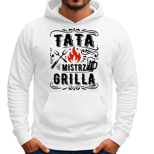 Bluza z kapturem dla taty - Tata mistrz grilla DT53 - StoryCups.pl