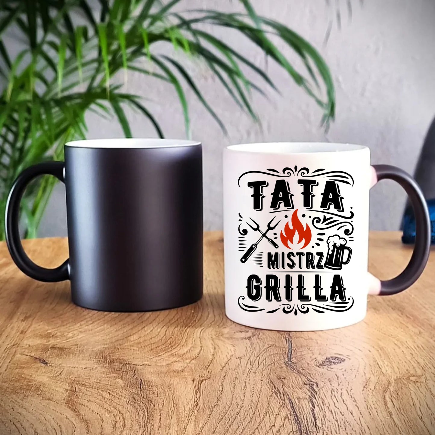 Kubek magiczny dla taty - Tata mistrz grilla DT53 - StoryCups.pl