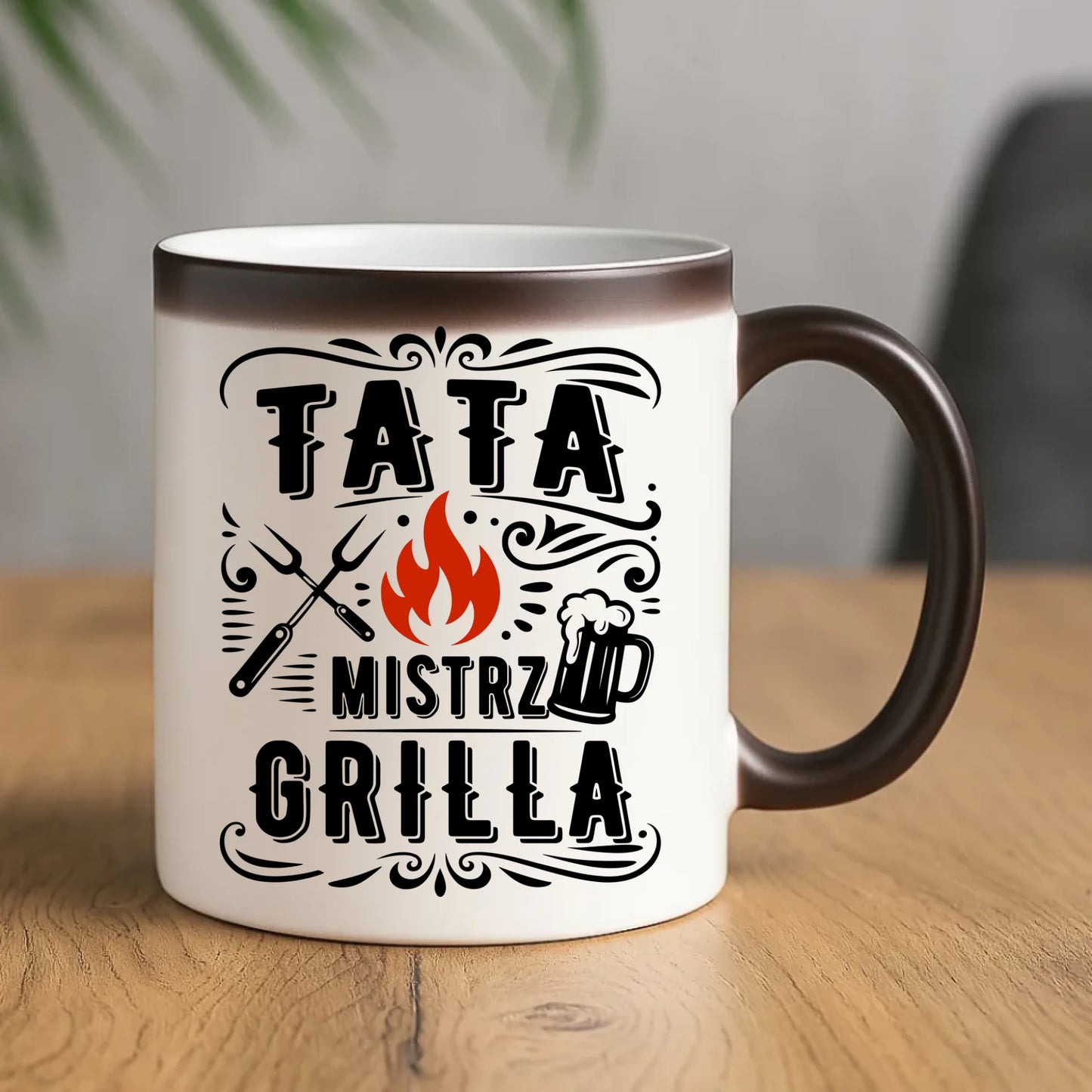 Kubek magiczny dla taty - Tata mistrz grilla DT53 - StoryCups.pl