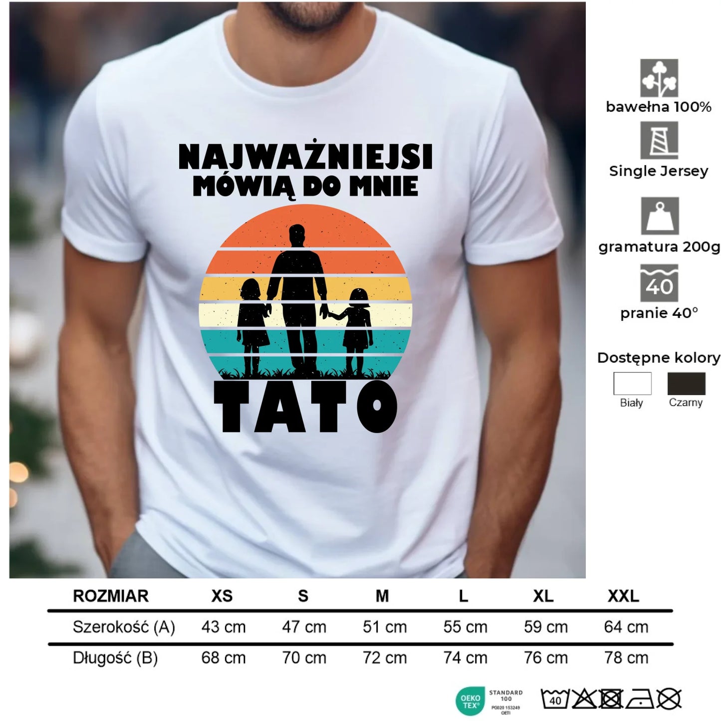 Koszulka dla taty - Najważniejsi mówią do mnie tato DT31 - StoryCups.pl