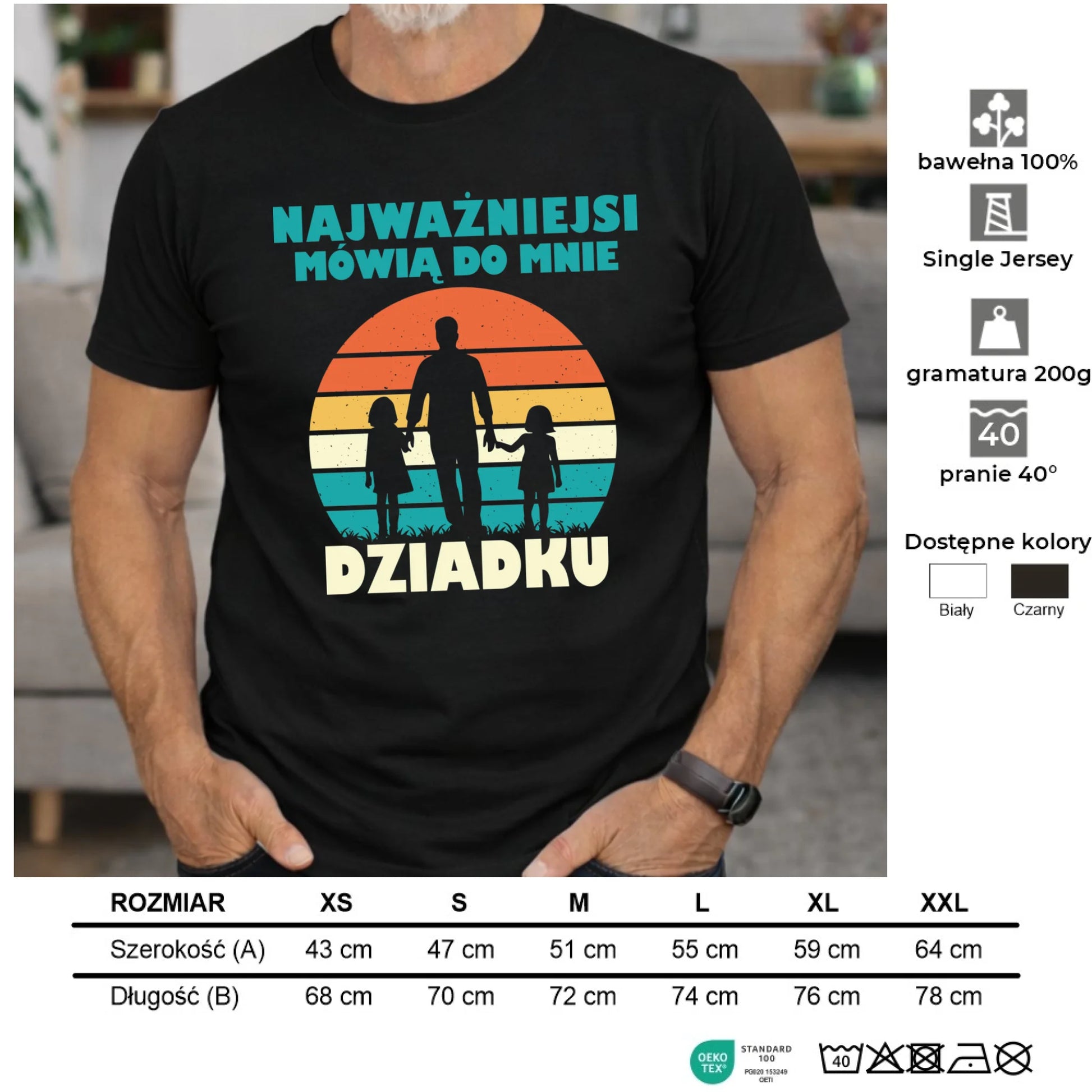 Koszulka dla dziadka - Najważniejsi mówią do mnie dziadku D34 - StoryCups.pl