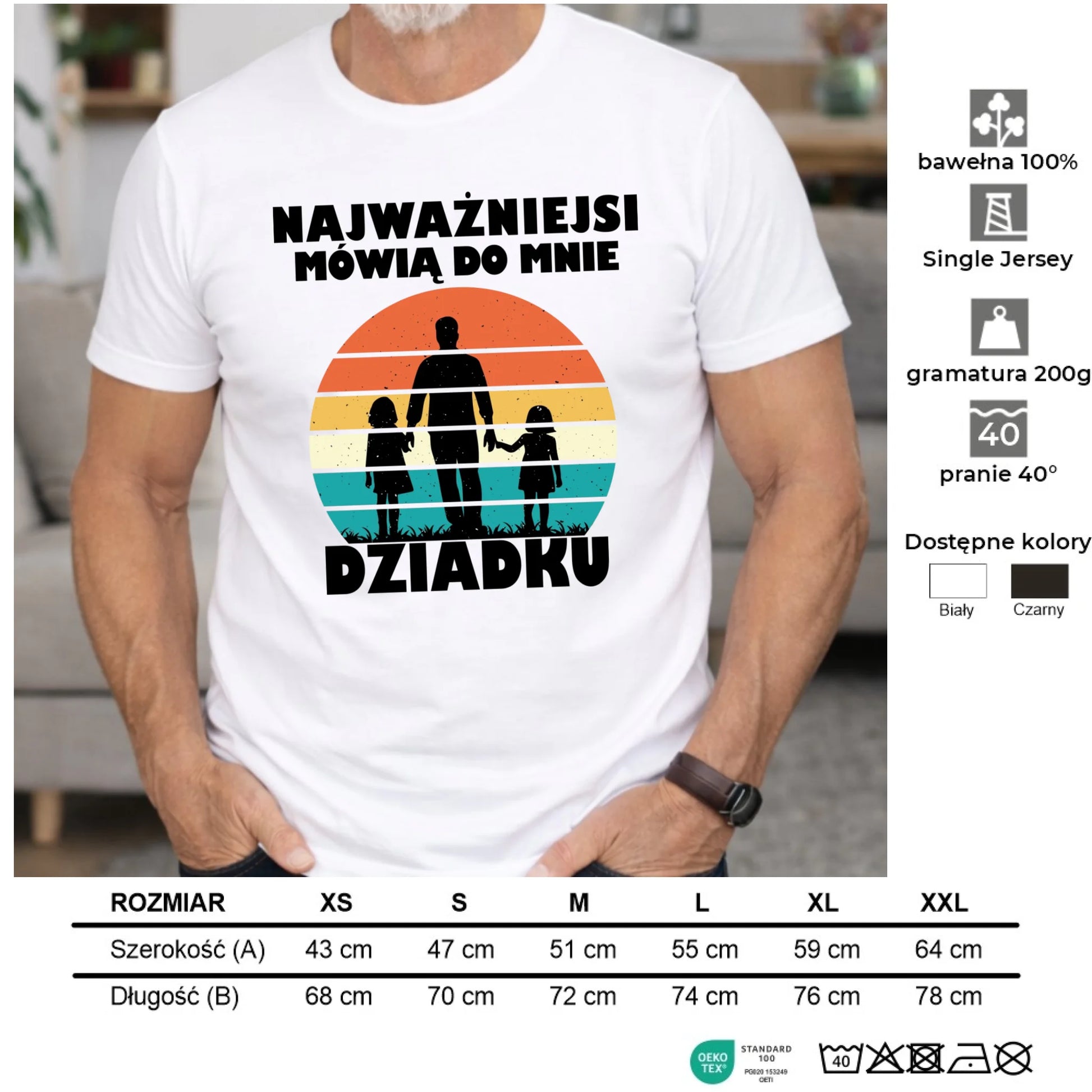 Koszulka dla dziadka - Najważniejsi mówią do mnie dziadku D34 - StoryCups.pl