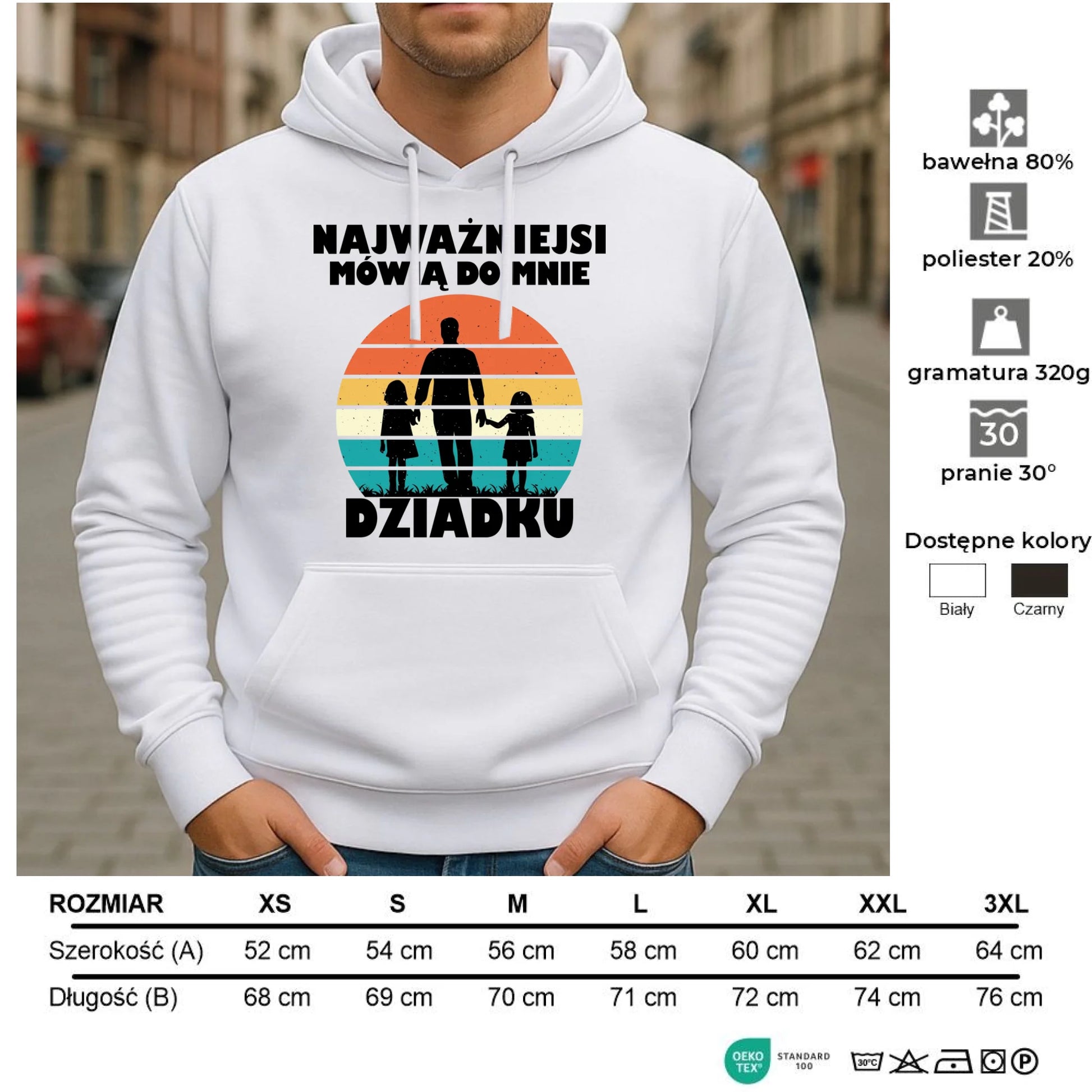 Bluza z kapturem dla dziadka - Najważniejsi mówią do mnie dziadku D34 - StoryCups.pl