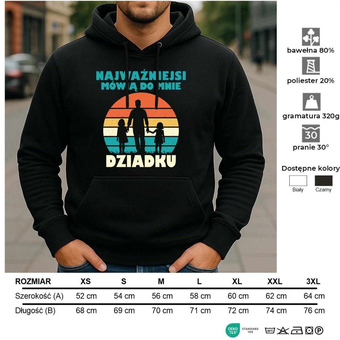 Bluza z kapturem dla dziadka - Najważniejsi mówią do mnie dziadku D34 - StoryCups.pl