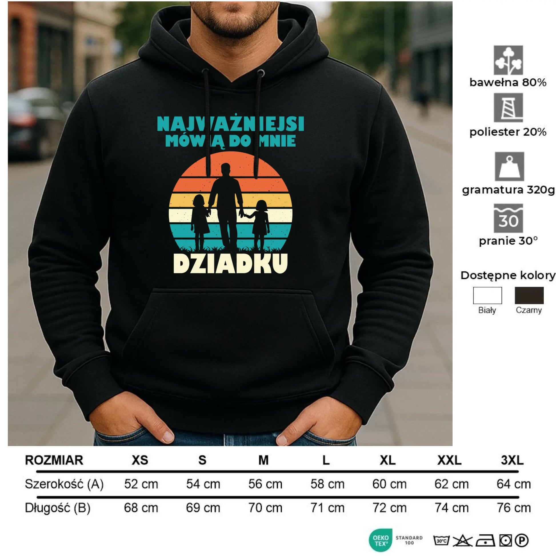Bluza z kapturem dla dziadka - Najważniejsi mówią do mnie dziadku D34 - StoryCups.pl