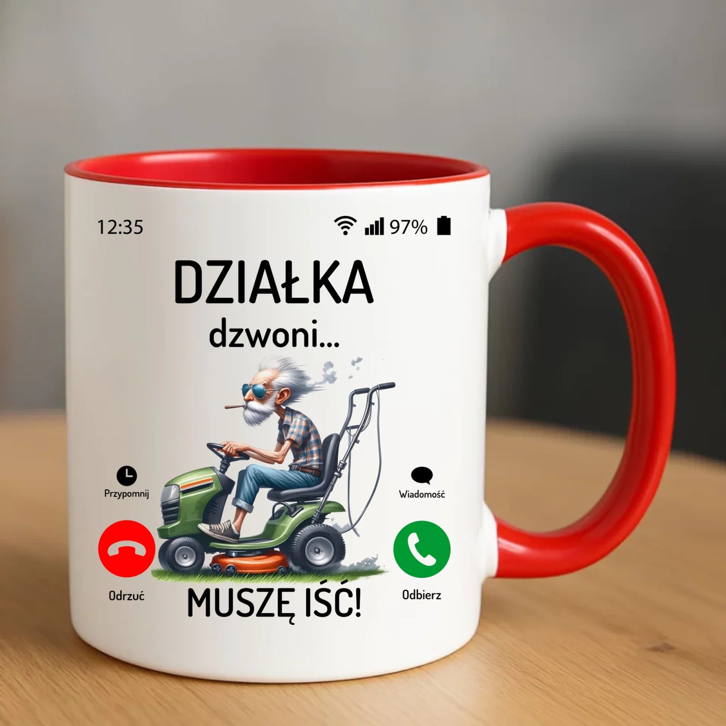 Kubek dla dziadka - Działka dzwoni muszę iść D35 - StoryCups.pl
