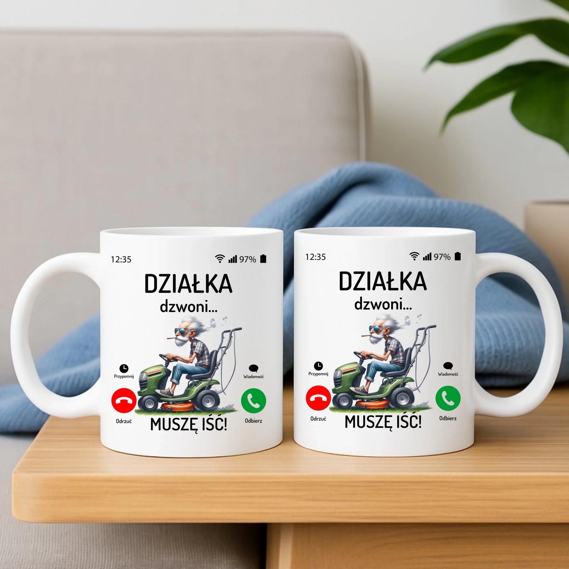 Kubek dla dziadka - Działka dzwoni muszę iść D35 - StoryCups.pl