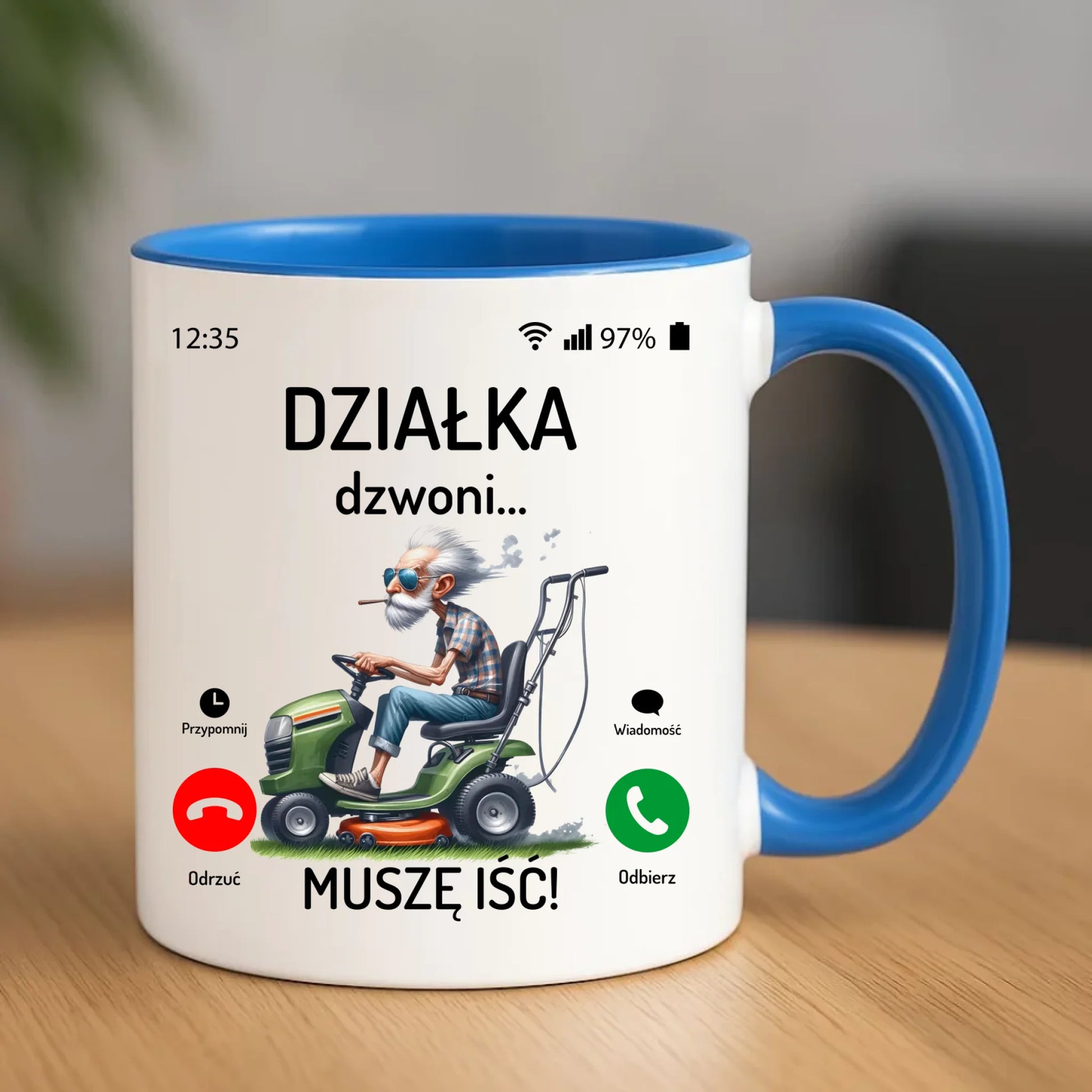 Kubek dla dziadka - Działka dzwoni muszę iść D35 - StoryCups.pl