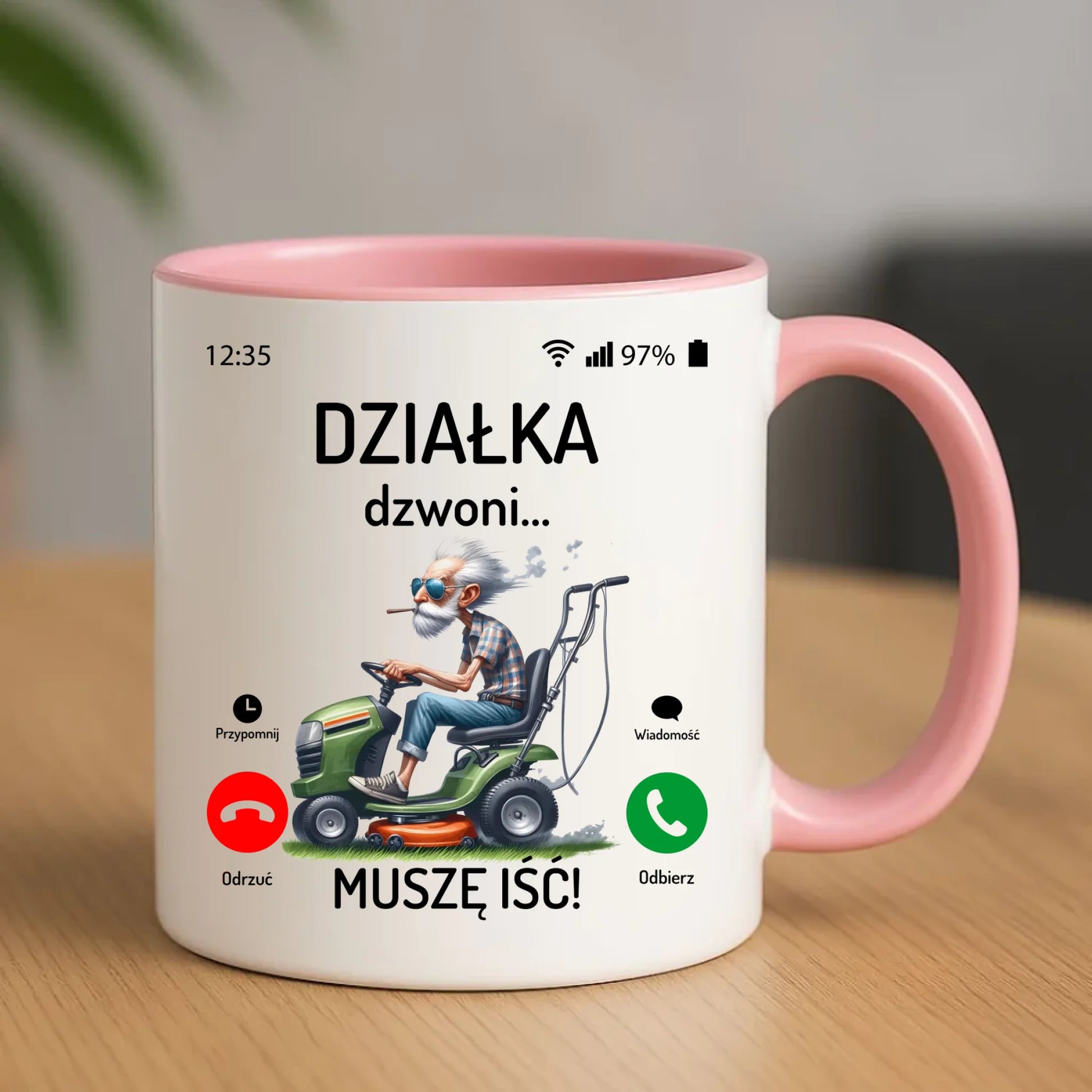 Kubek dla dziadka - Działka dzwoni muszę iść D35 - StoryCups.pl