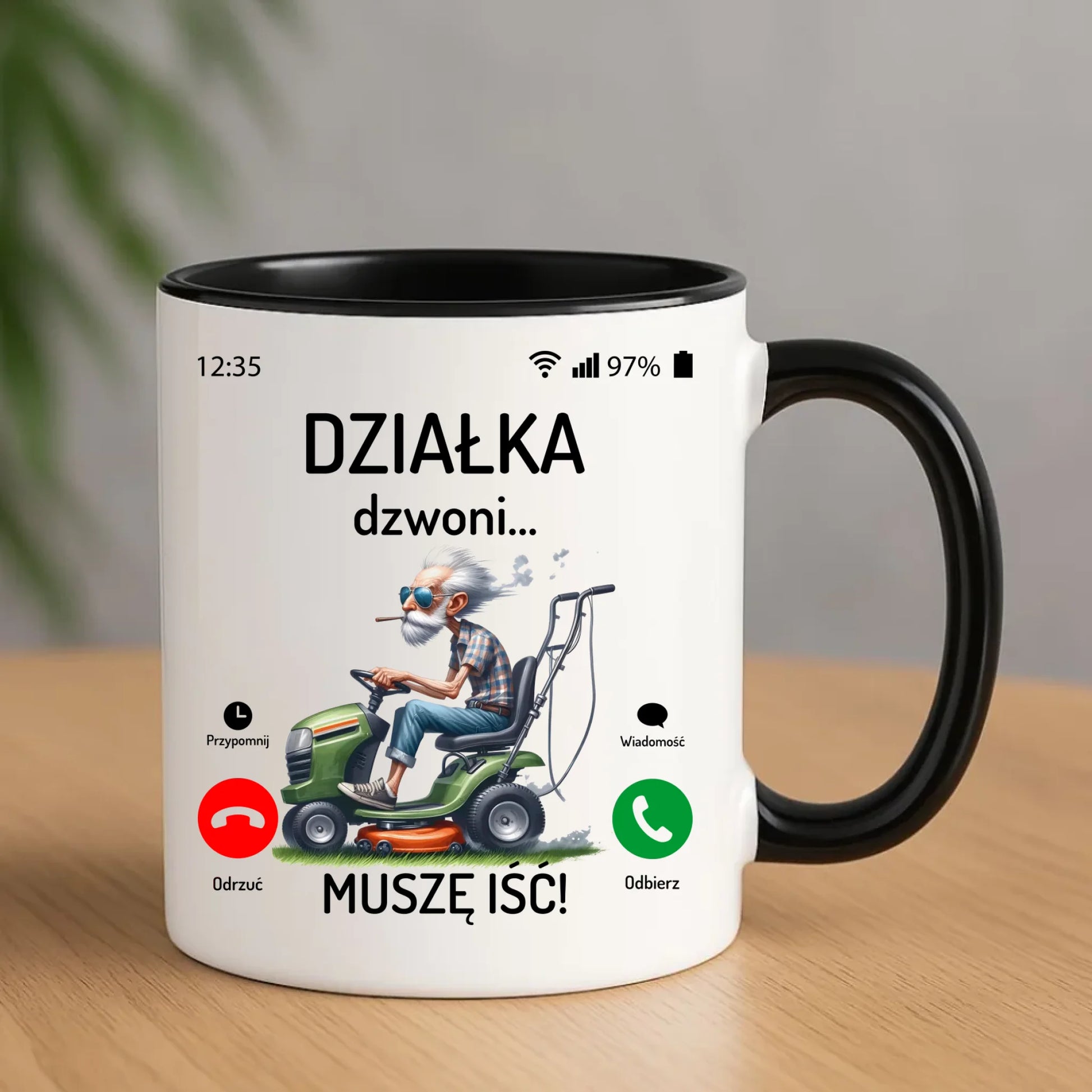 Kubek dla dziadka - Działka dzwoni muszę iść D35 - StoryCups.pl