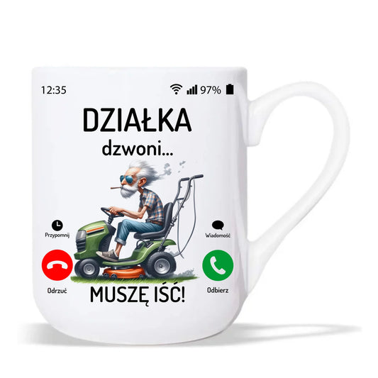 Kubek elegant dla dziadka - Działka dzwoni muszę iść D35 - StoryCups.pl