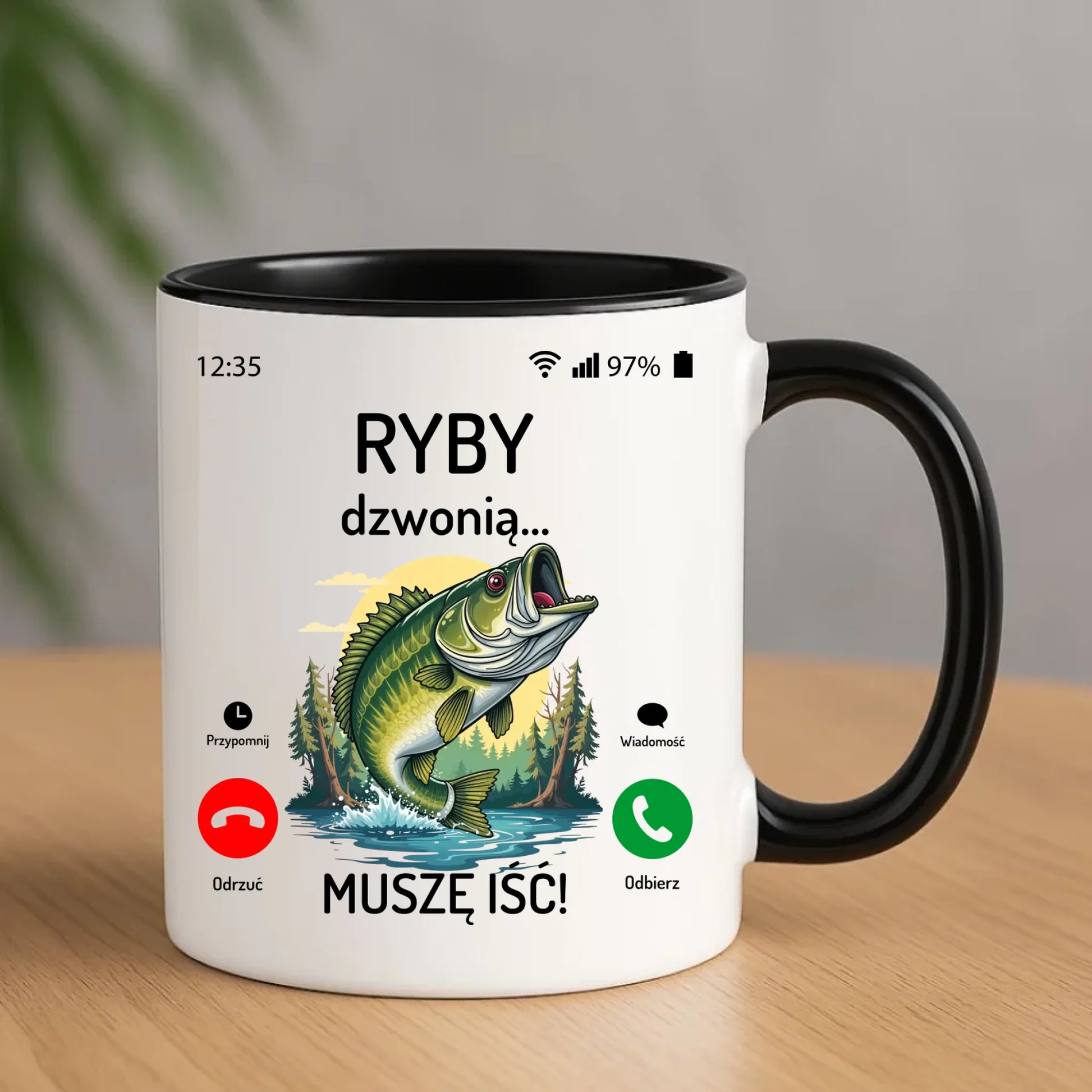 Kubek dla dziadka wędkarza - Ryby dzwonią muszę iść D37 - StoryCups.pl
