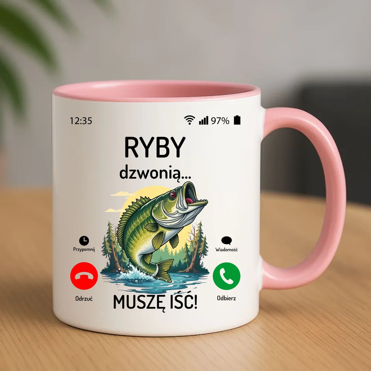 Kubek dla dziadka wędkarza - Ryby dzwonią muszę iść D37 - StoryCups.pl