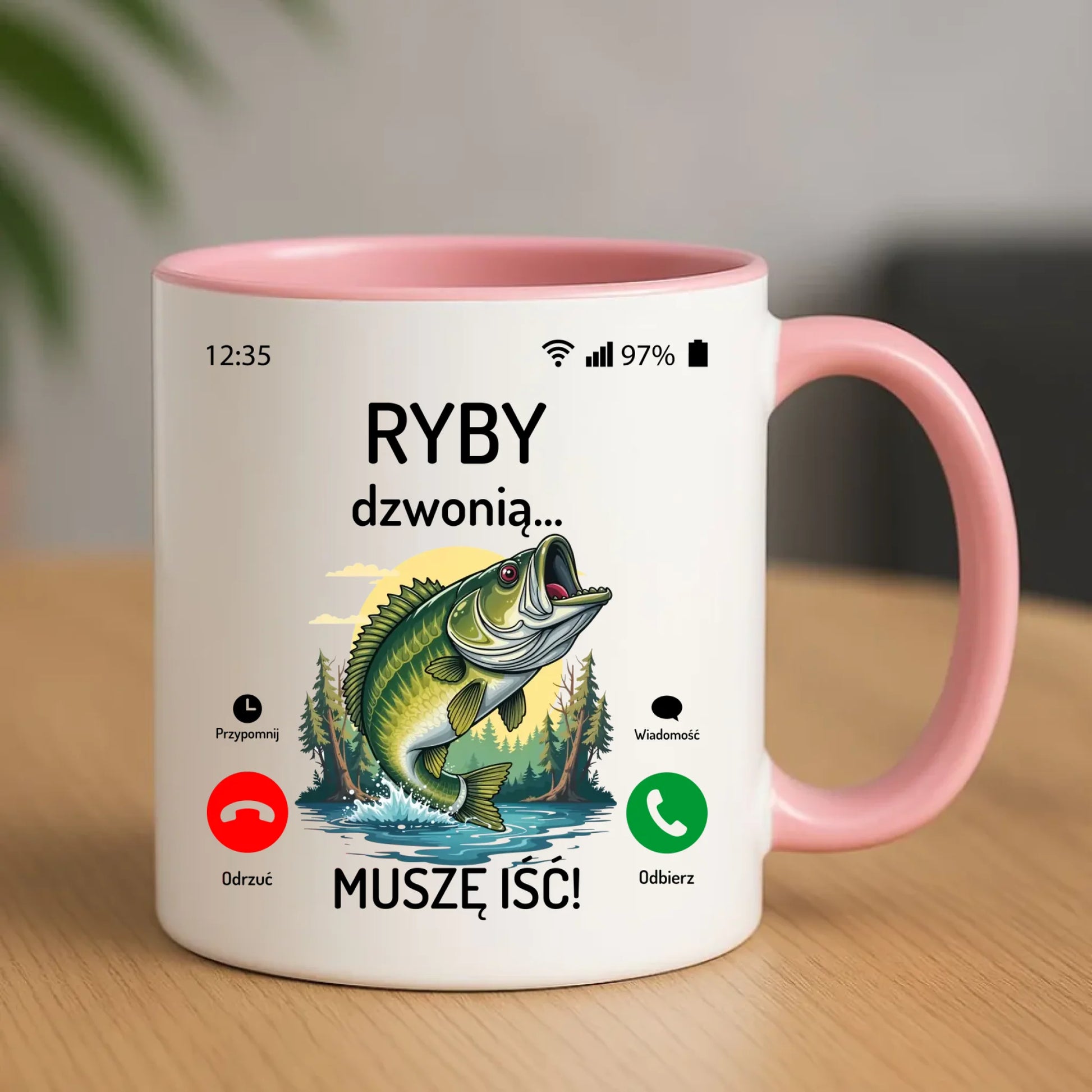 Kubek dla dziadka wędkarza - Ryby dzwonią muszę iść D37 - StoryCups.pl