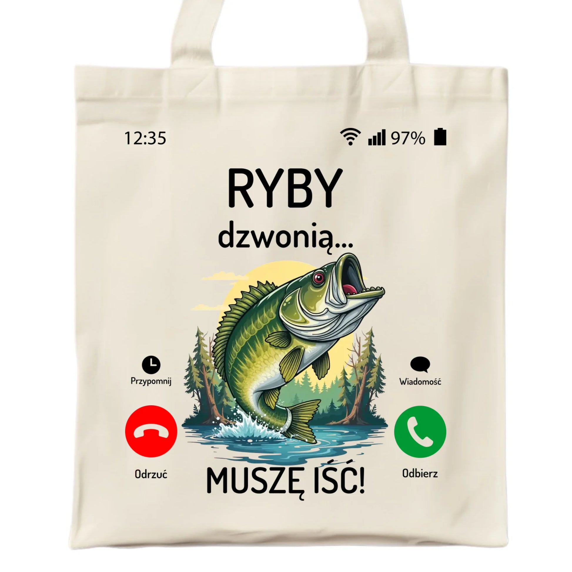Torba dla dziadka wędkarza - Ryby dzwonią muszę iść D37 - StoryCups.pl