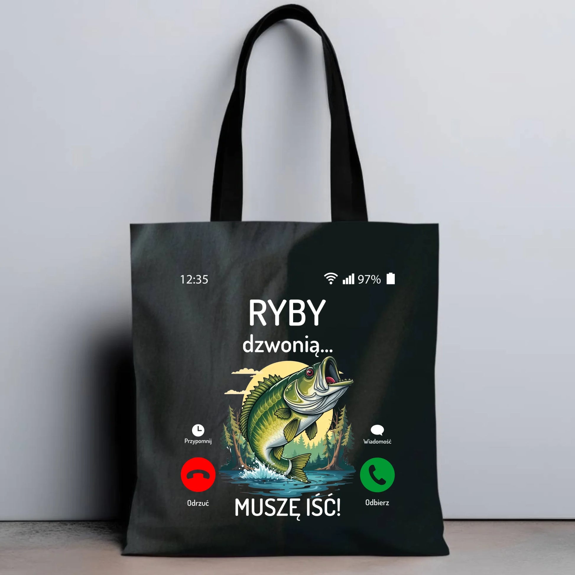 Torba dla dziadka wędkarza - Ryby dzwonią muszę iść D37 - StoryCups.pl