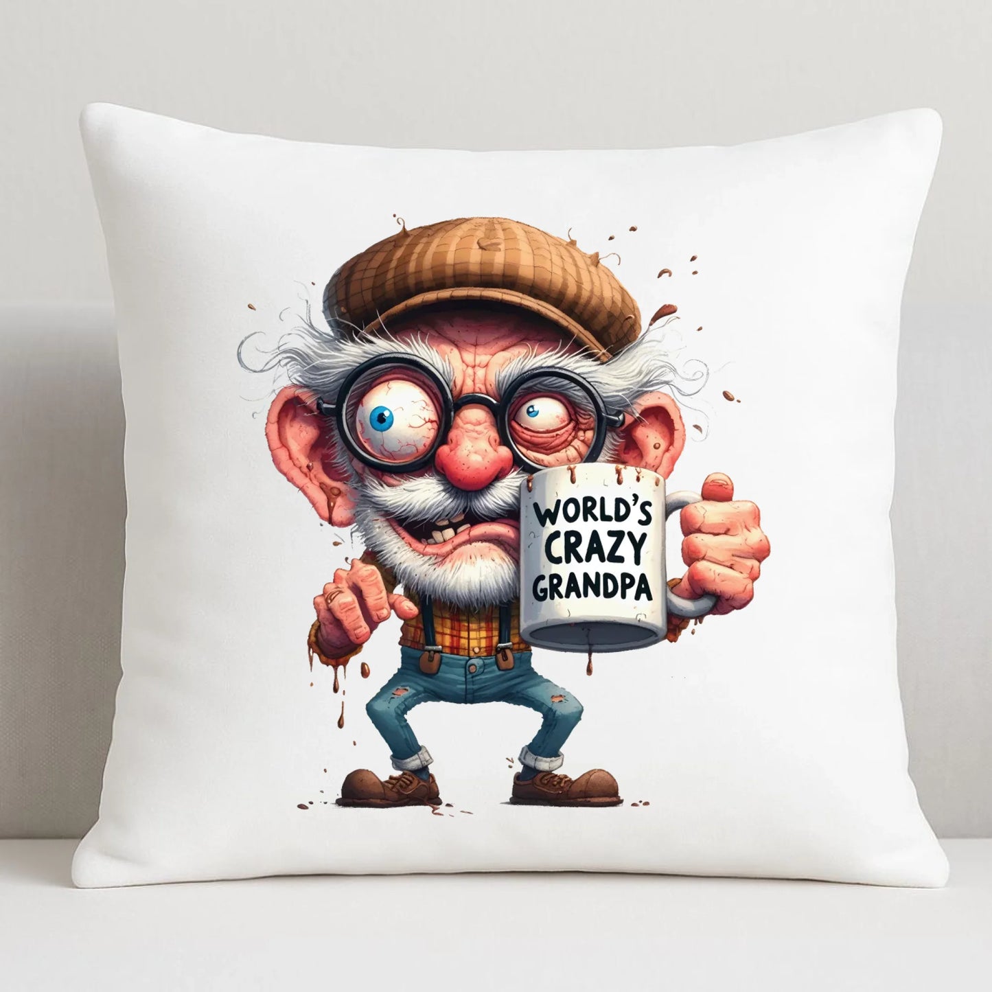 Poduszka dla dziadka - Crazy grandpa D38 - StoryCups.pl