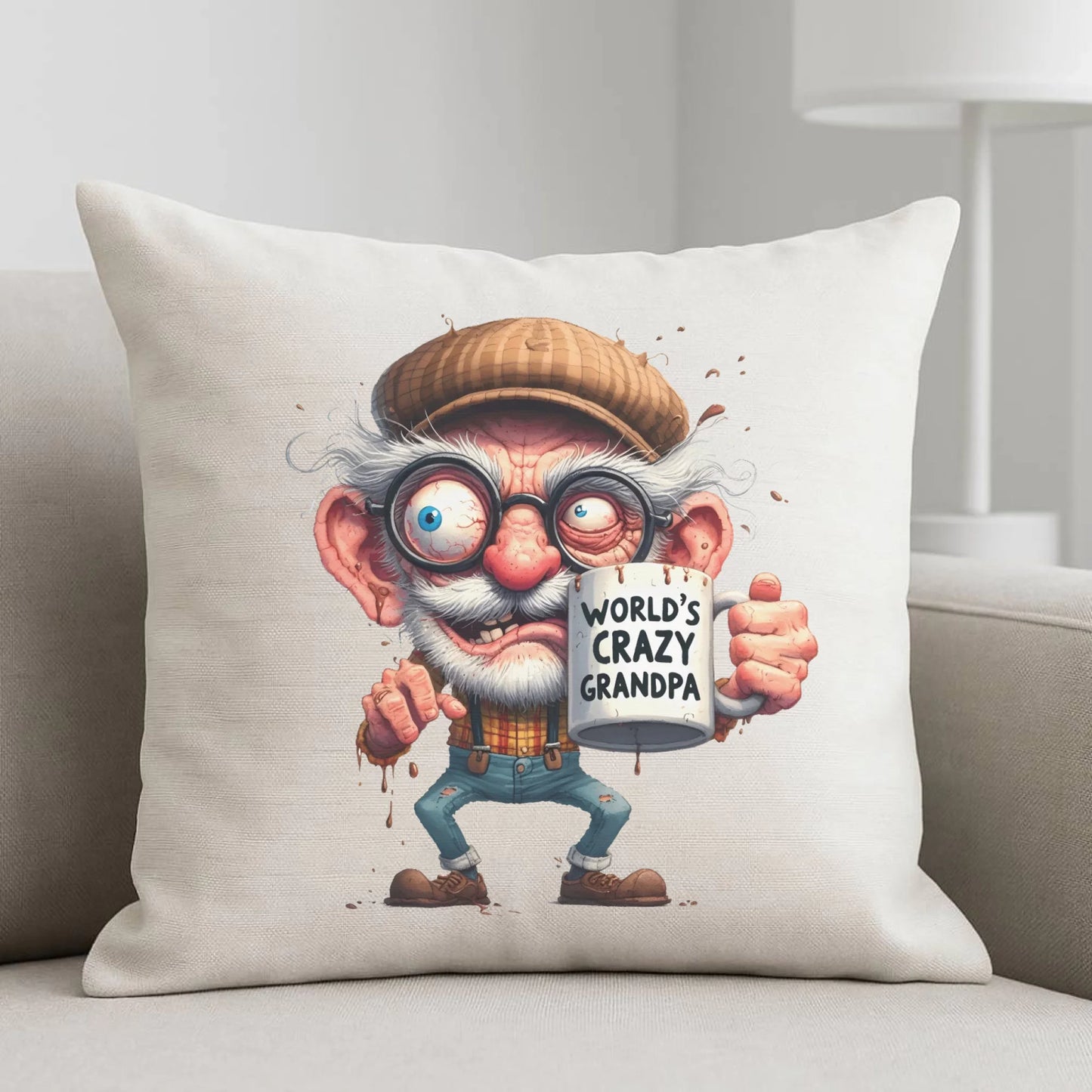 Poduszka dla dziadka - Crazy grandpa D38 - StoryCups.pl