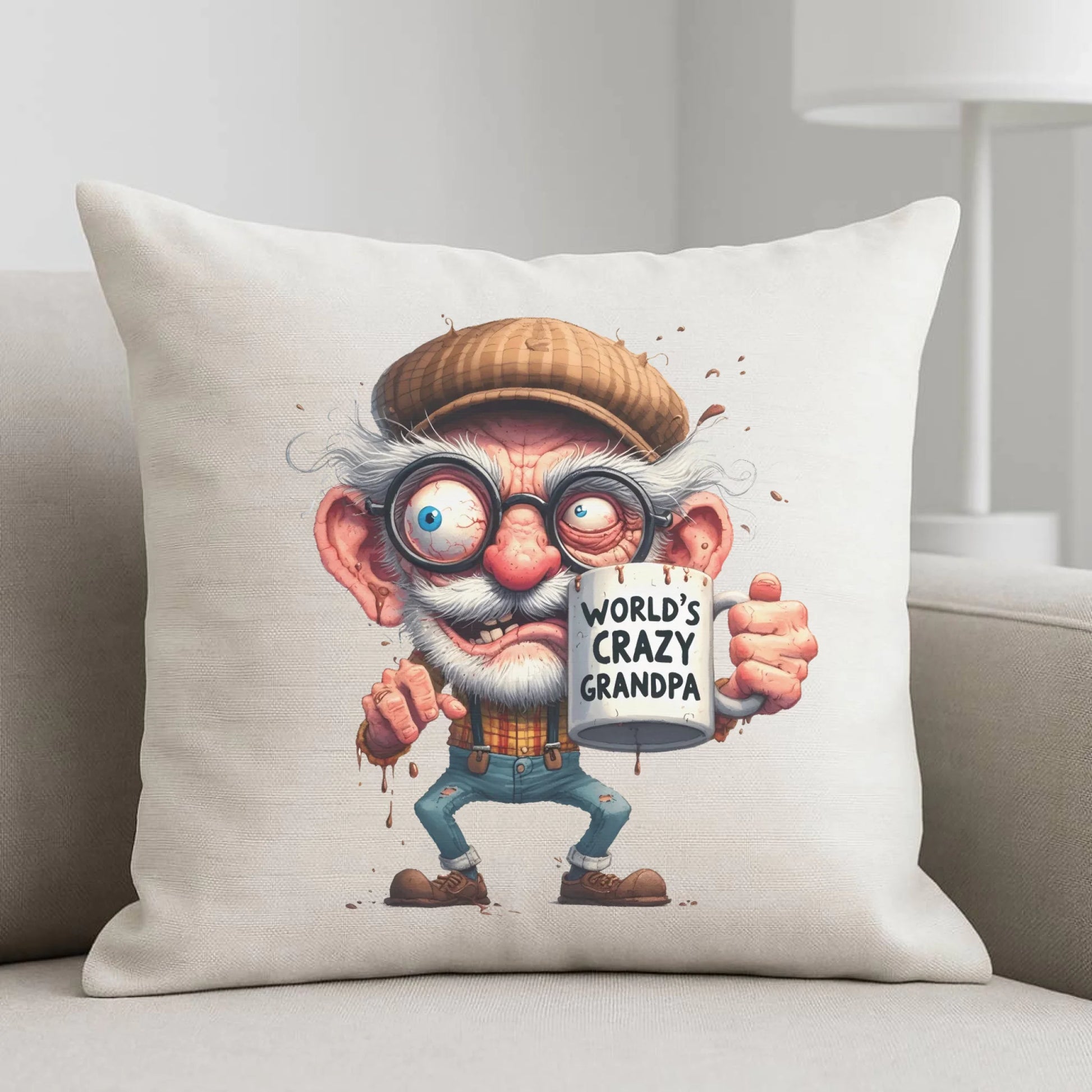 Poduszka dla dziadka - Crazy grandpa D38 - StoryCups.pl