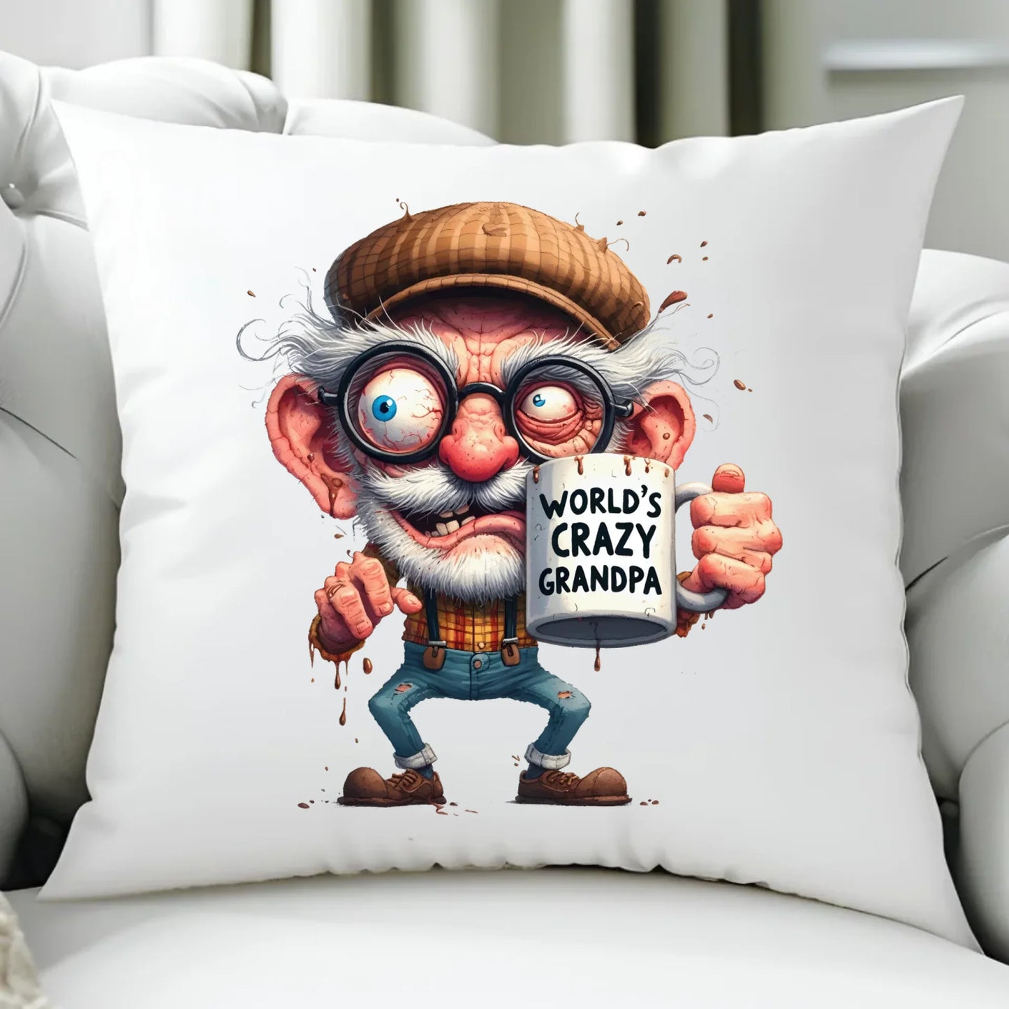 Poduszka dla dziadka - Crazy grandpa D38 - StoryCups.pl